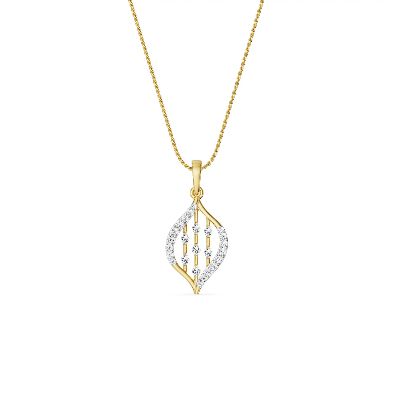 Parallel Stroke Lab Grown Diamond Pendant 9KT