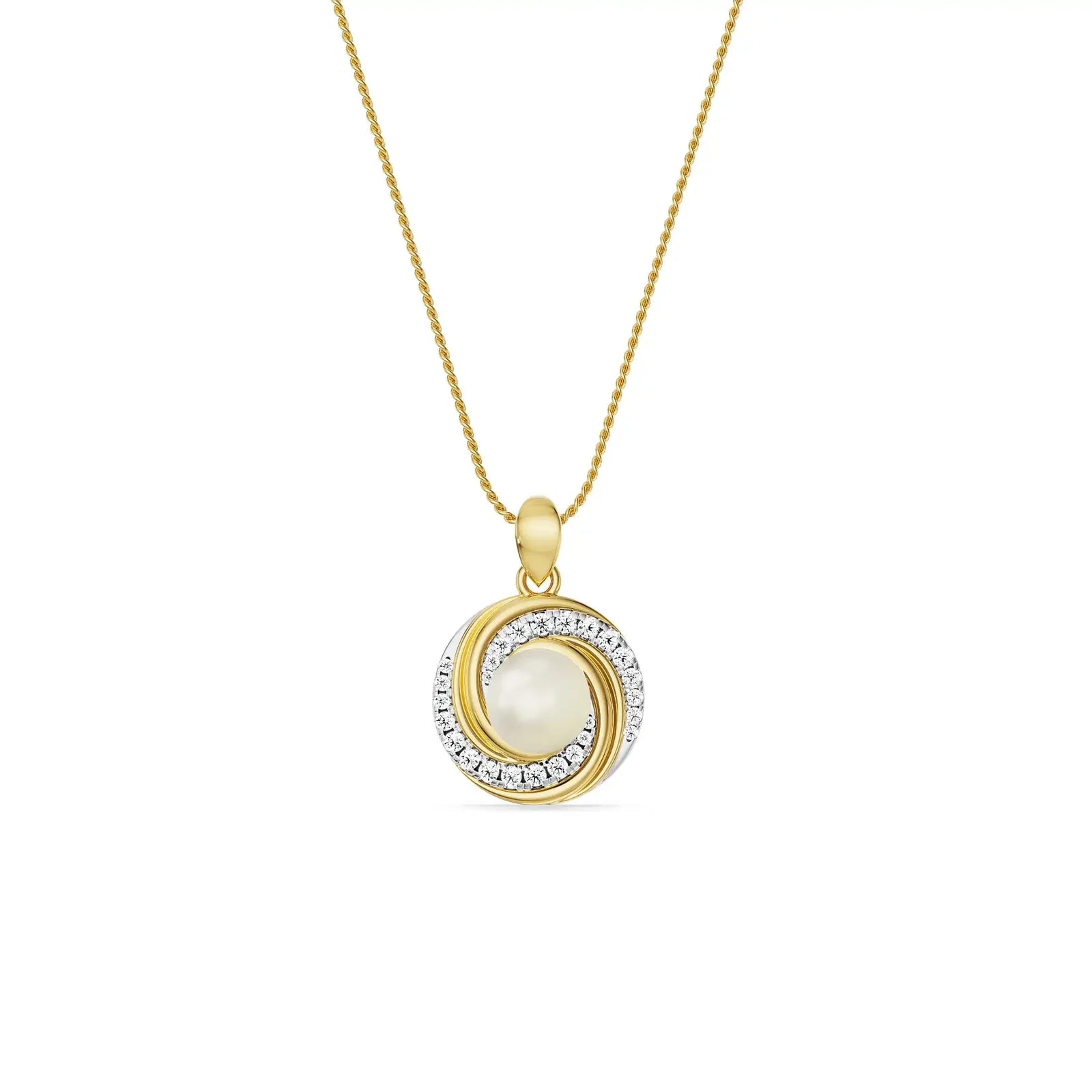 Pearly Swirly Lab Grown Diamond Pendant_in_stock