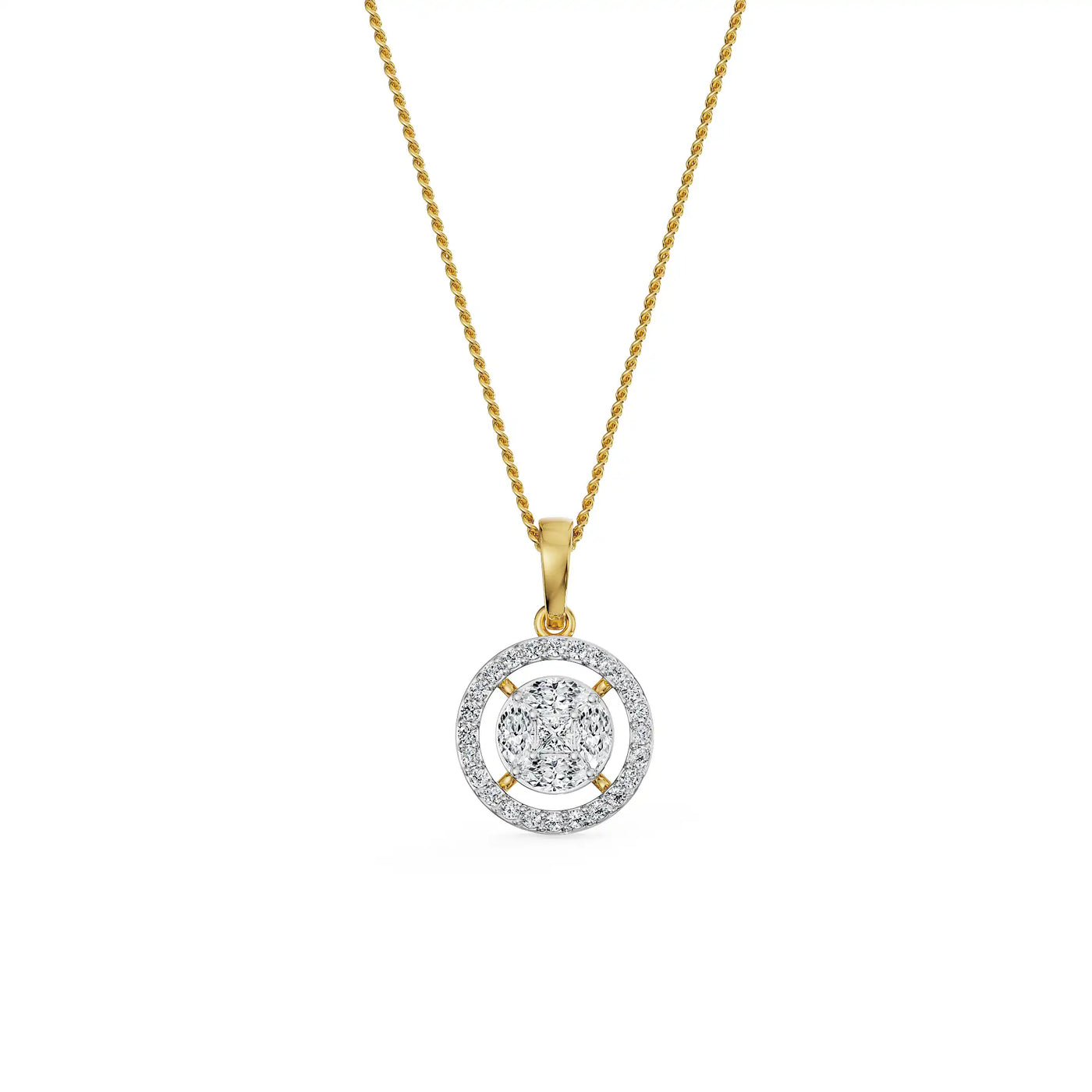 Glistening Lab Grown Diamond Pendant 9KT
