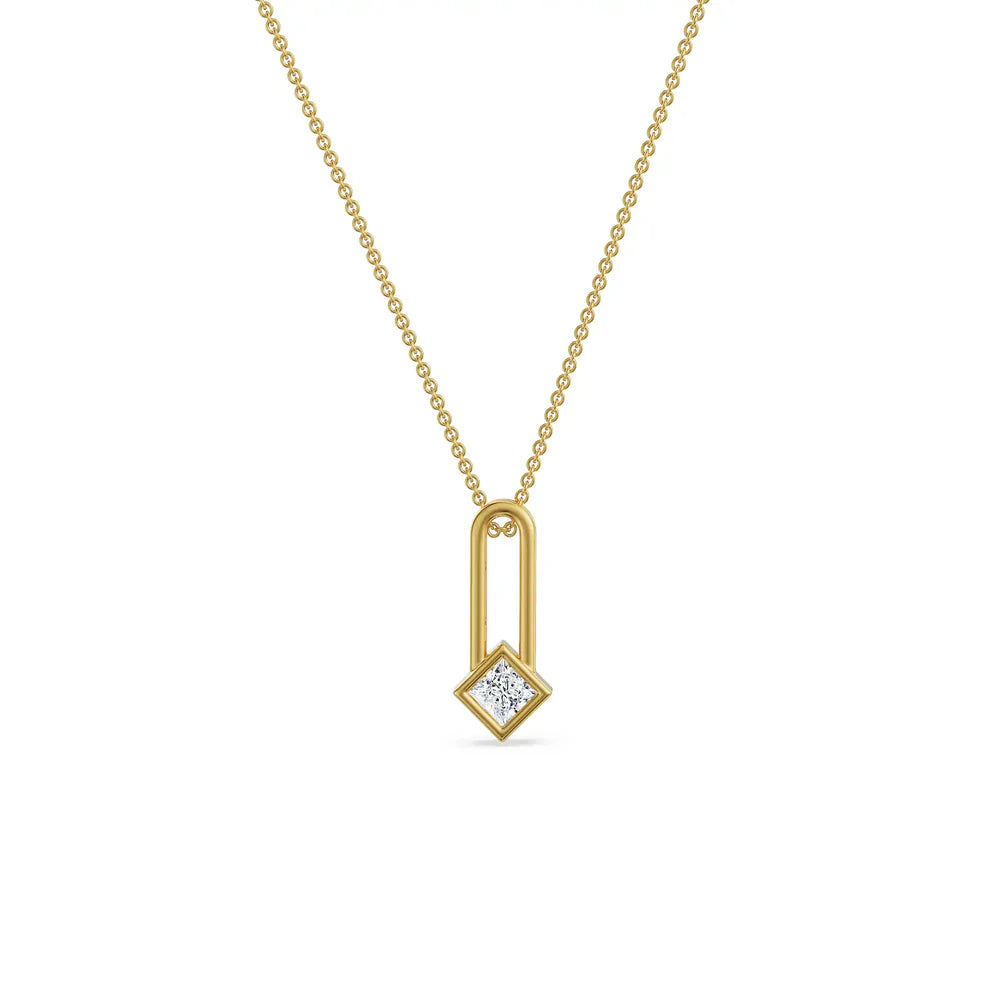 Anchor Princess Lab Grown Diamond Pendant 9KT