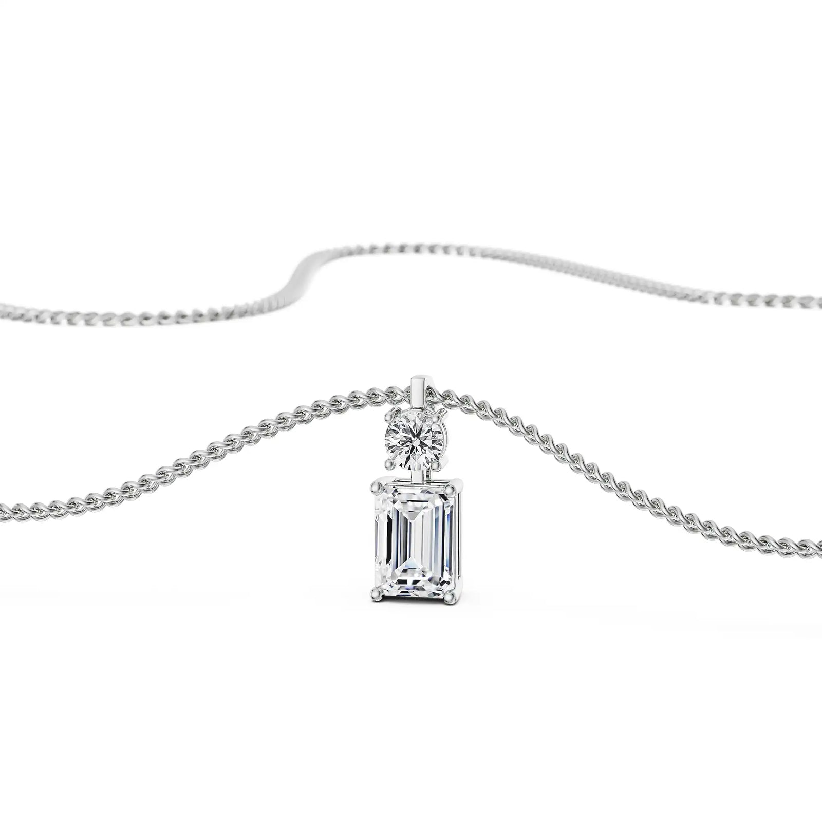 Ethereal Radiance Lab Grown Diamond Pendant - front view