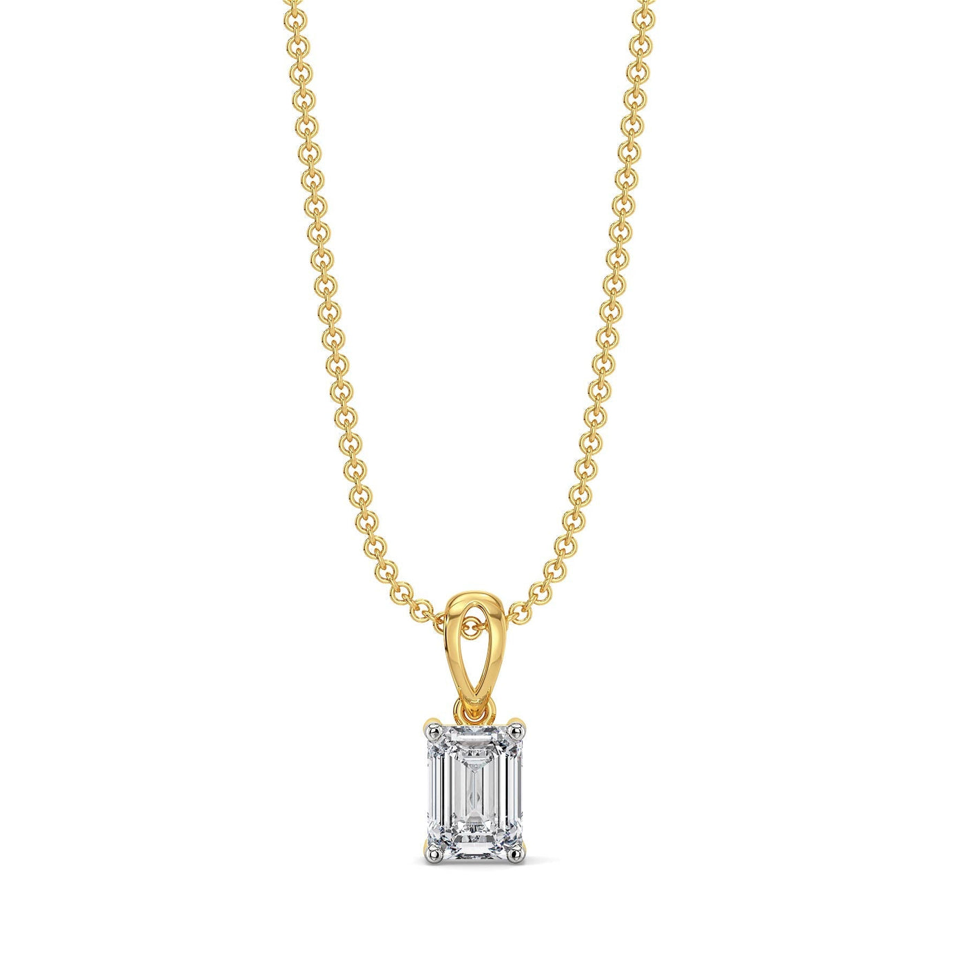 1 CT Elite Emerald Lab Grown Diamond Pendant 9KT