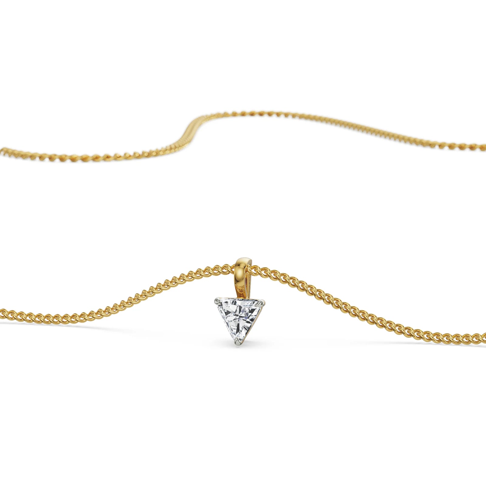 1.5 CT Trillion Lab Grown Diamond Pendant - Top View