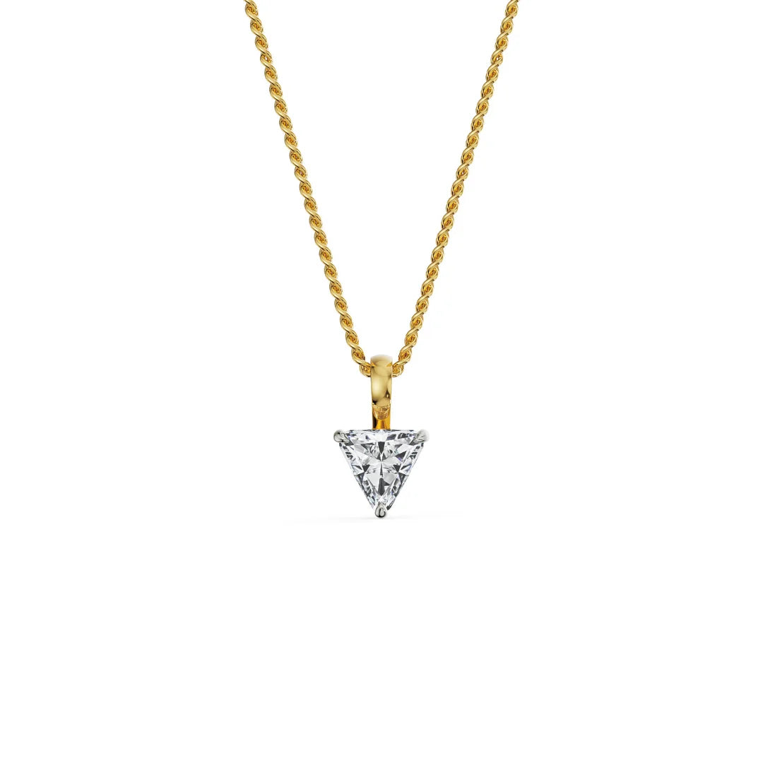 1.5 CT Trillion Lab Grown Diamond Pendant- front view