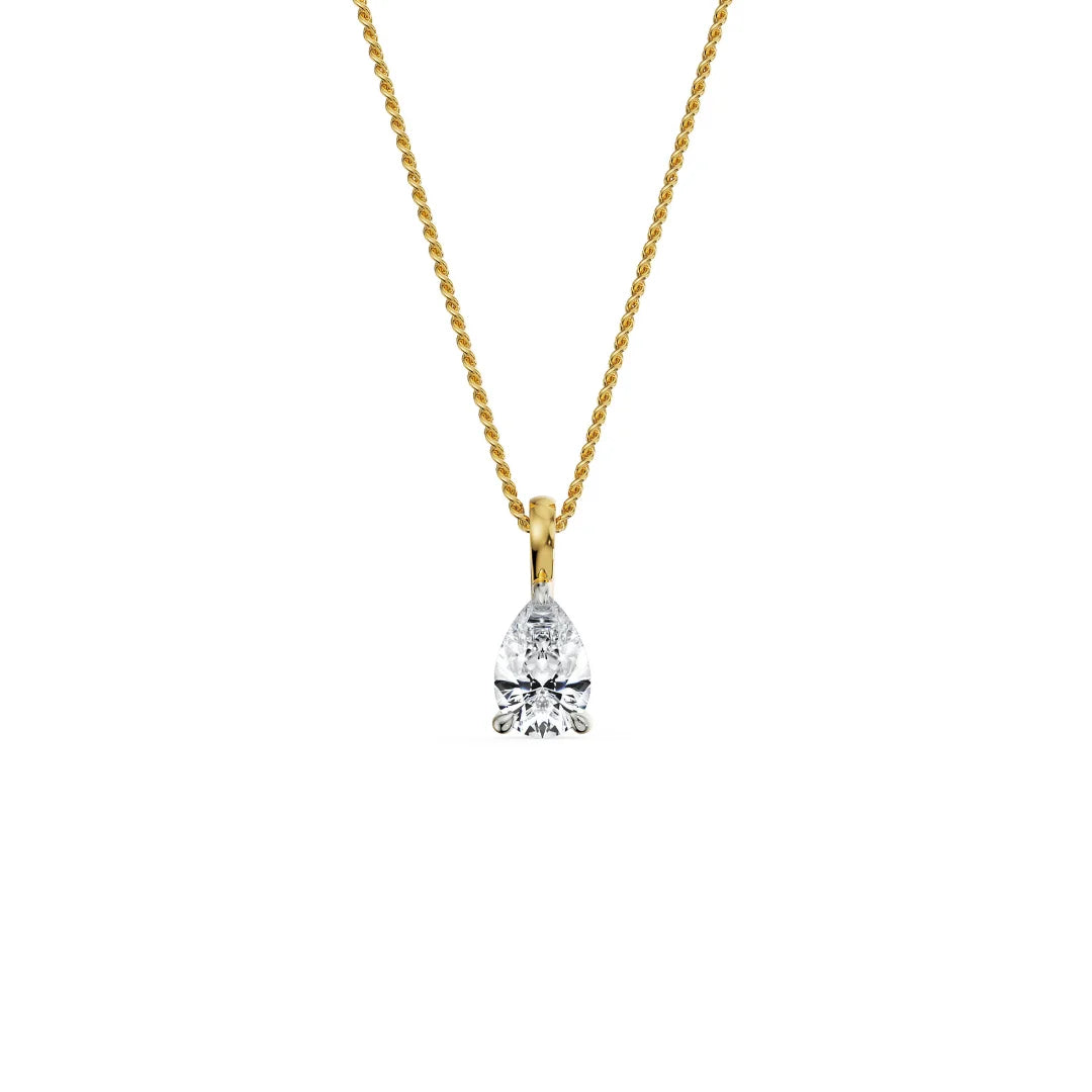 1 CT Pear Lab Grown Diamond Pendant