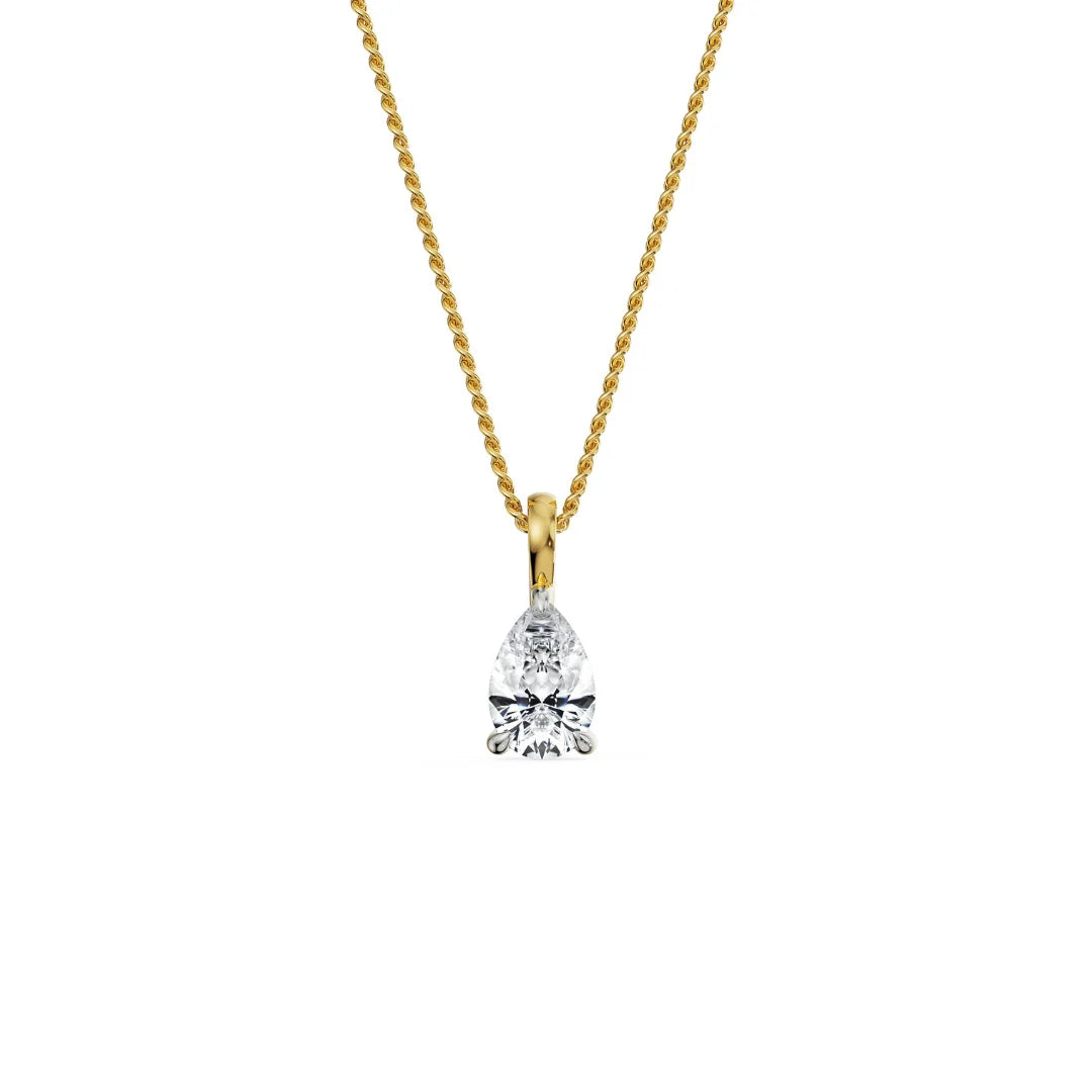 1.5 CT Pear Lab Grown Diamond Pendant