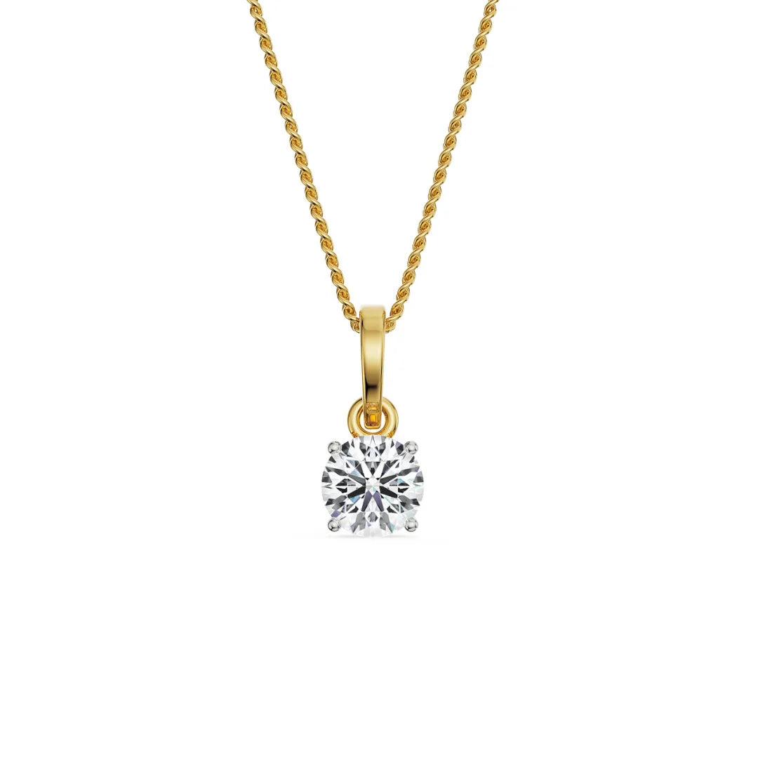 2 CT Round Lab Grown Diamond Pendant