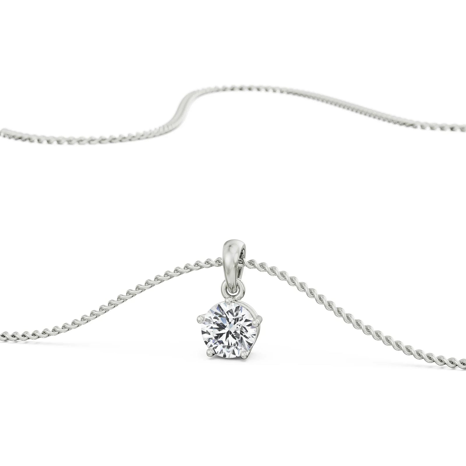0 5 CT Bright Round Lab Diamond Pendant_in-stock