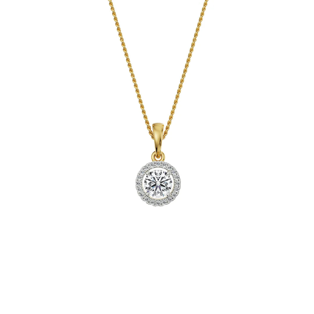 1 CT Bianca Halo Round Lab Diamond Pendant