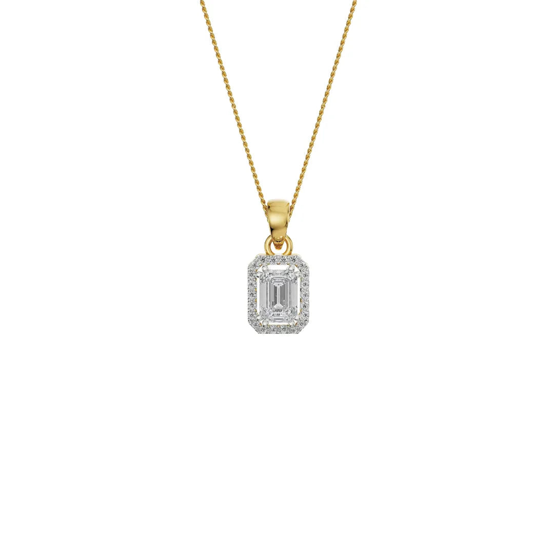 0.5 CT Picasa Emerald Lab Diamond Pendant- Front View