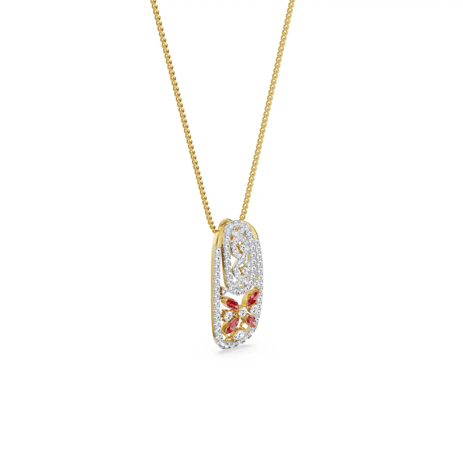 Tira Lab Grown Diamond Pendant - side view