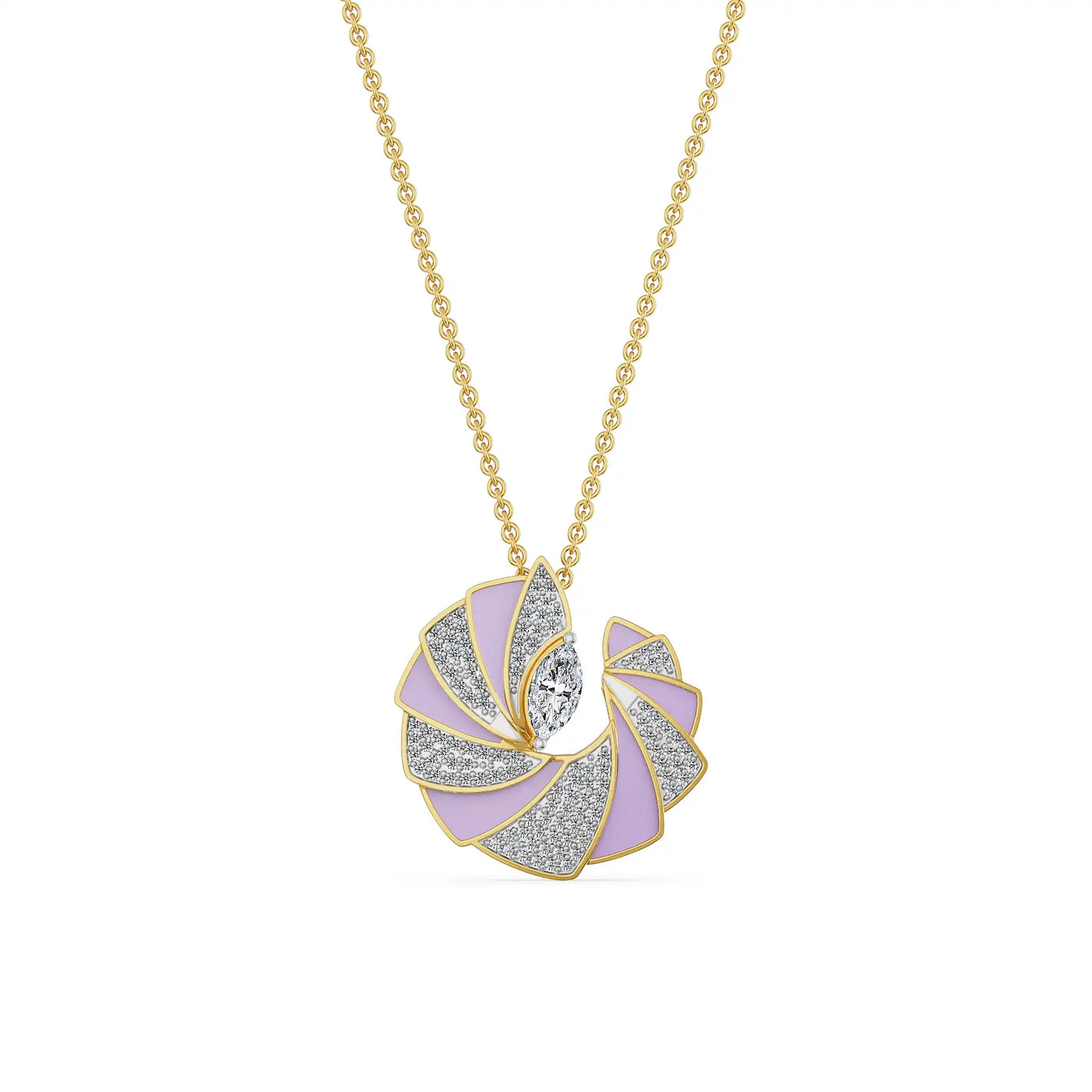 Opaline Orbit Lab Grown Diamond Pendant