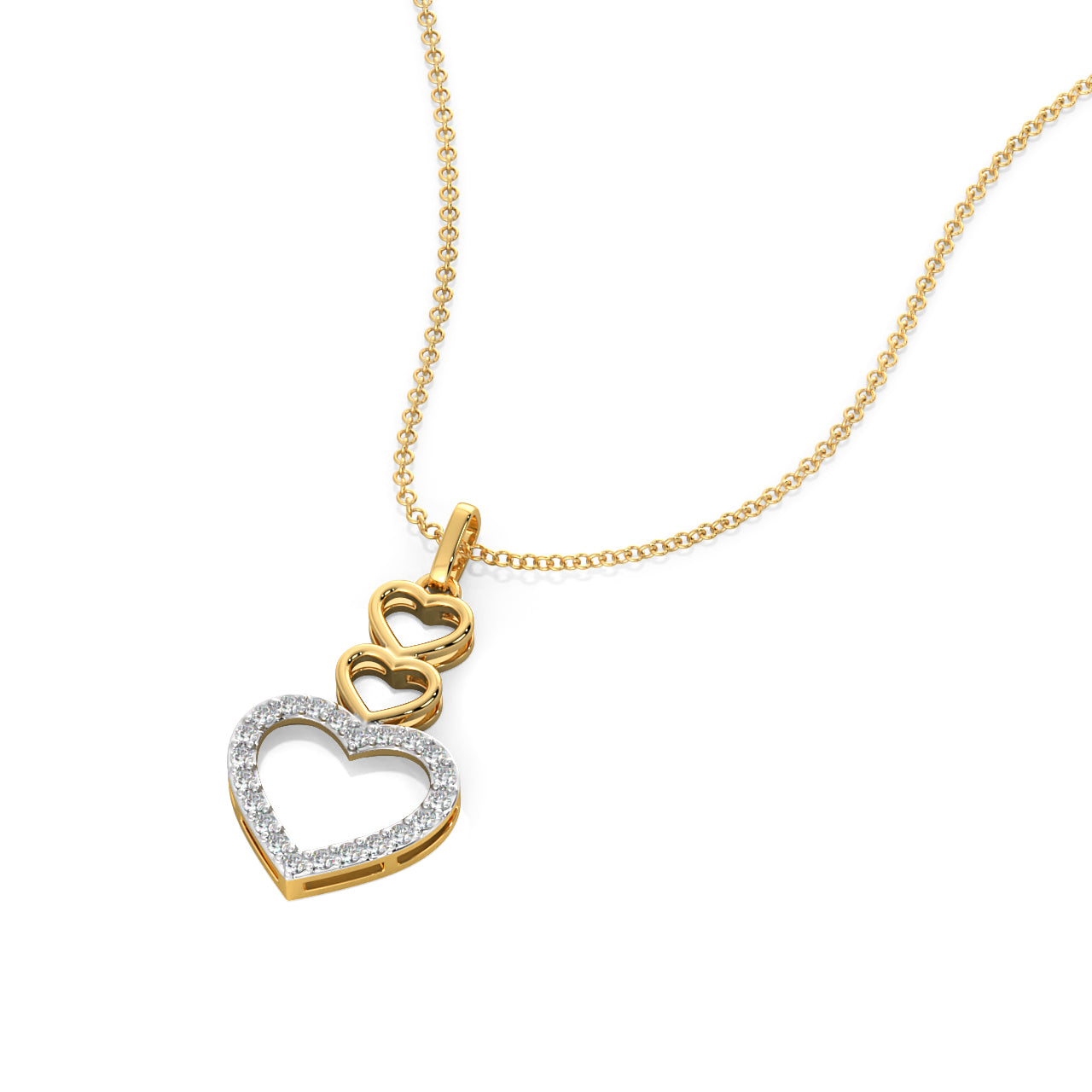 Connected Hearts Lab Grown Diamond Pendant_in-stock
