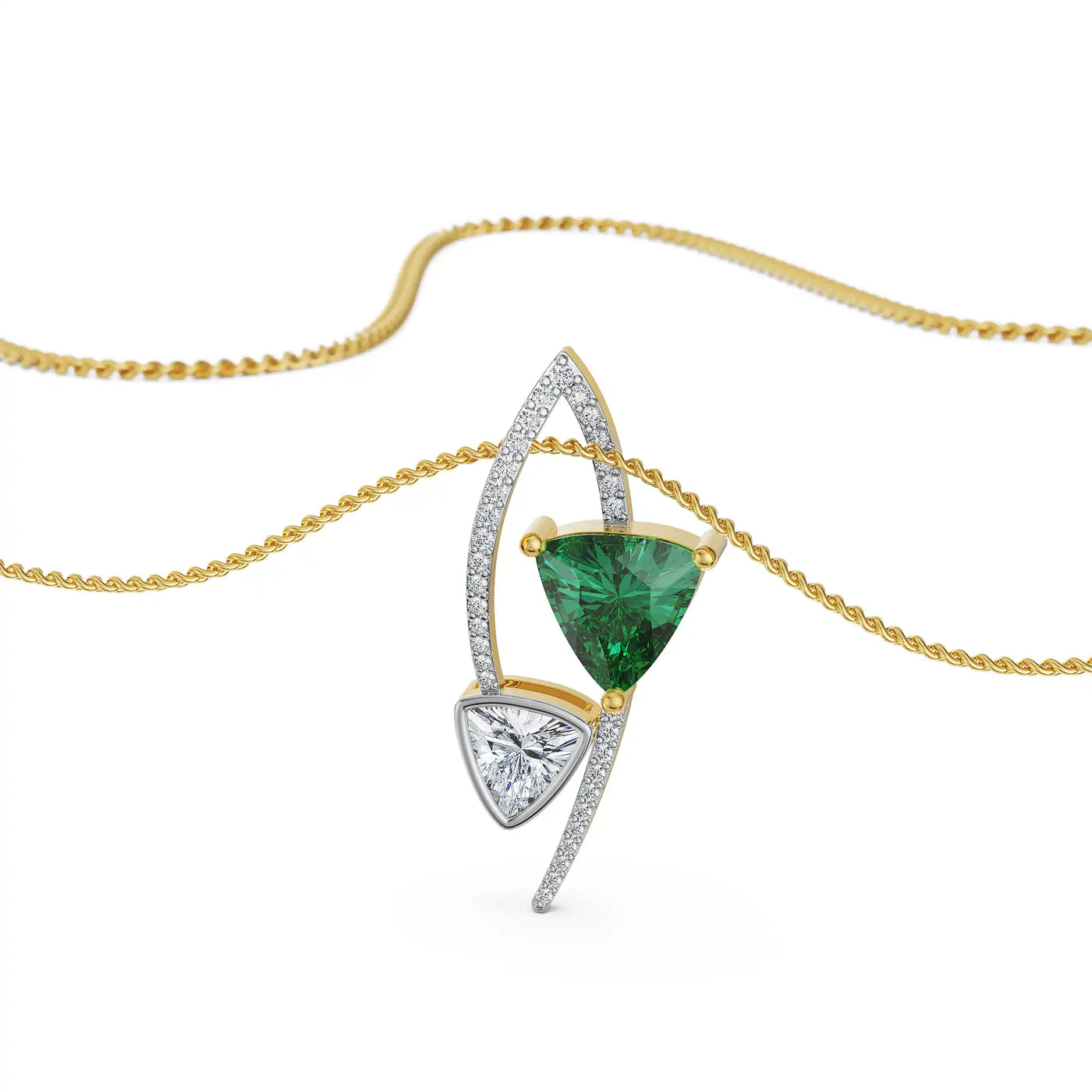 Trillion Curve Lab Grown Diamond Pendant