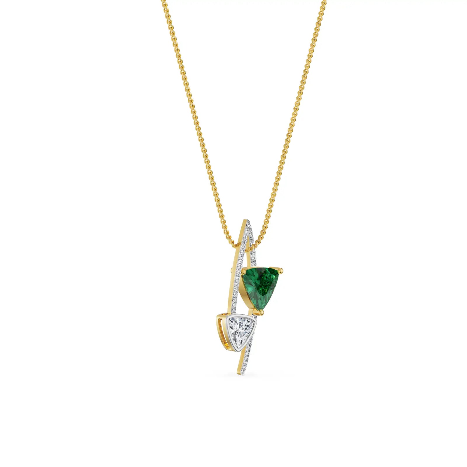 Trillion Curve Lab Grown Diamond Pendant