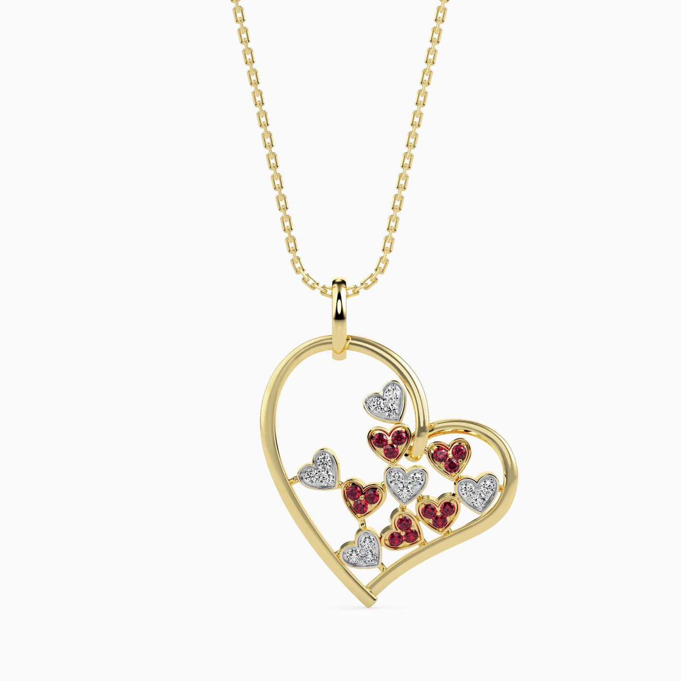 Heart Mosaic Lab Grown Diamond Pendant
