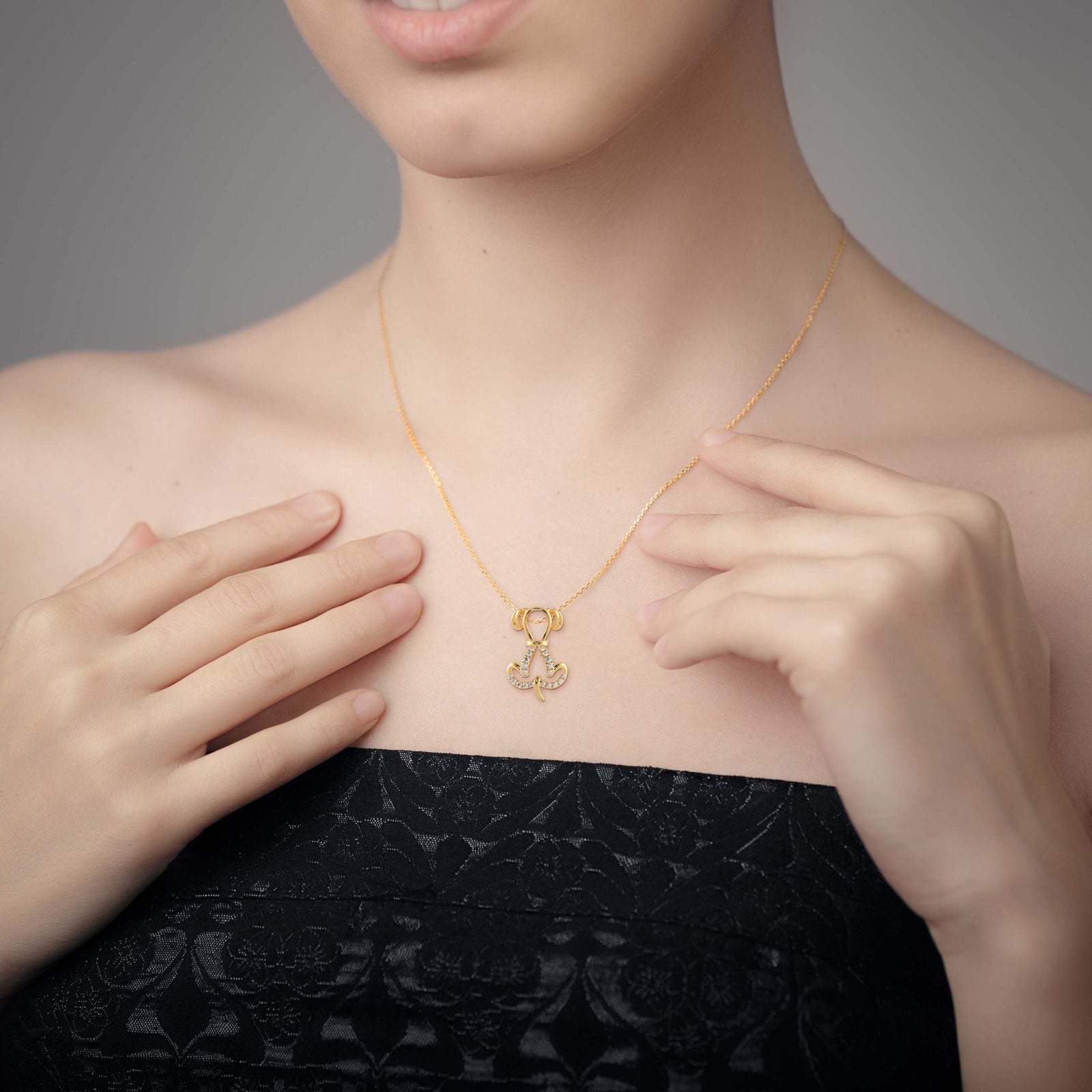 Puppy Love Diamond Pendant Prospective View