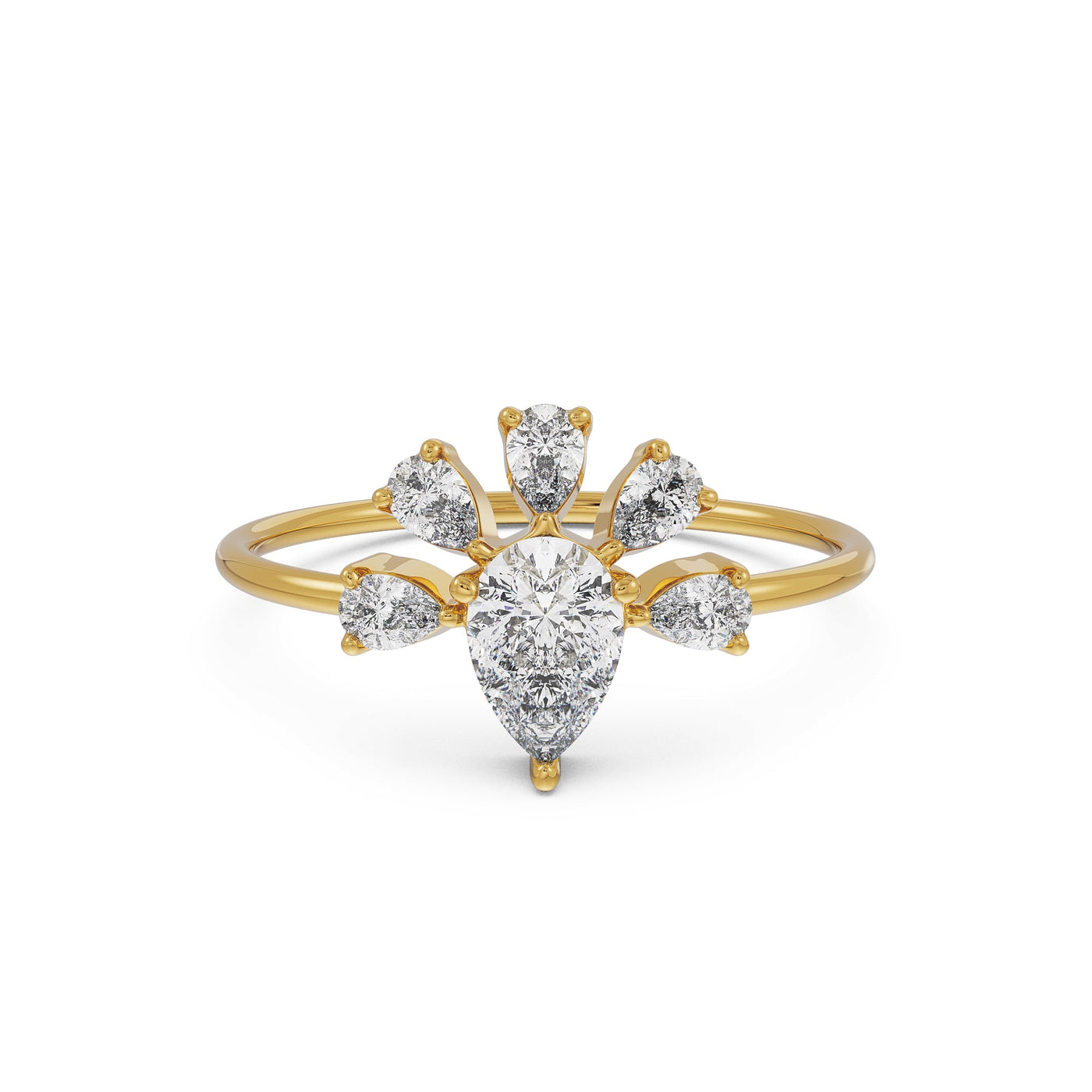Panache of Pearls Lab Grown Diamond Ring