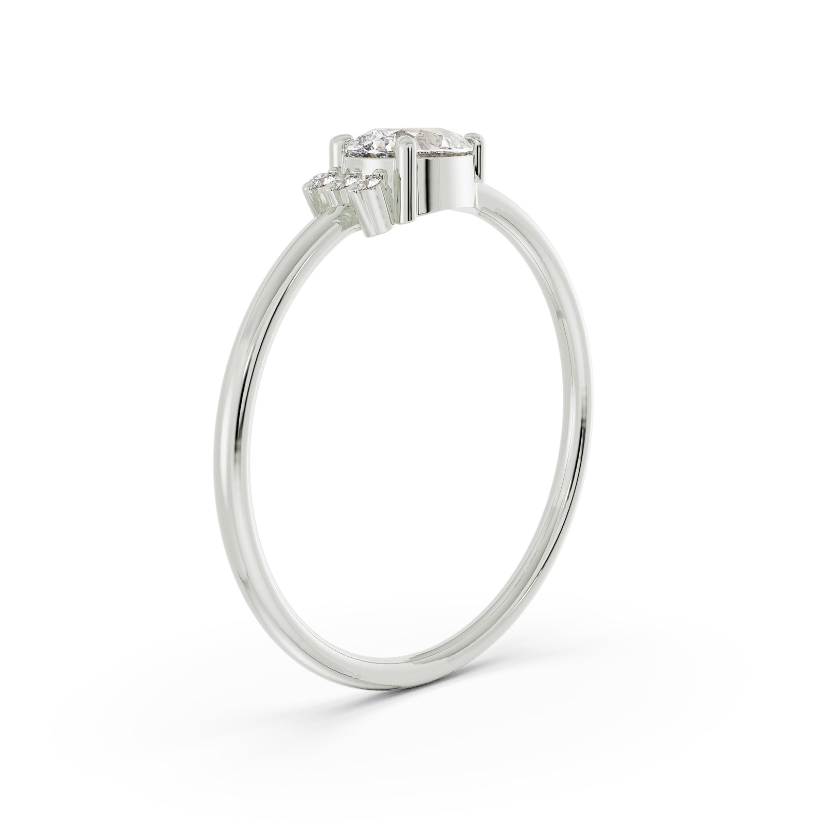 Stunning Pear Diamond Ring Back view