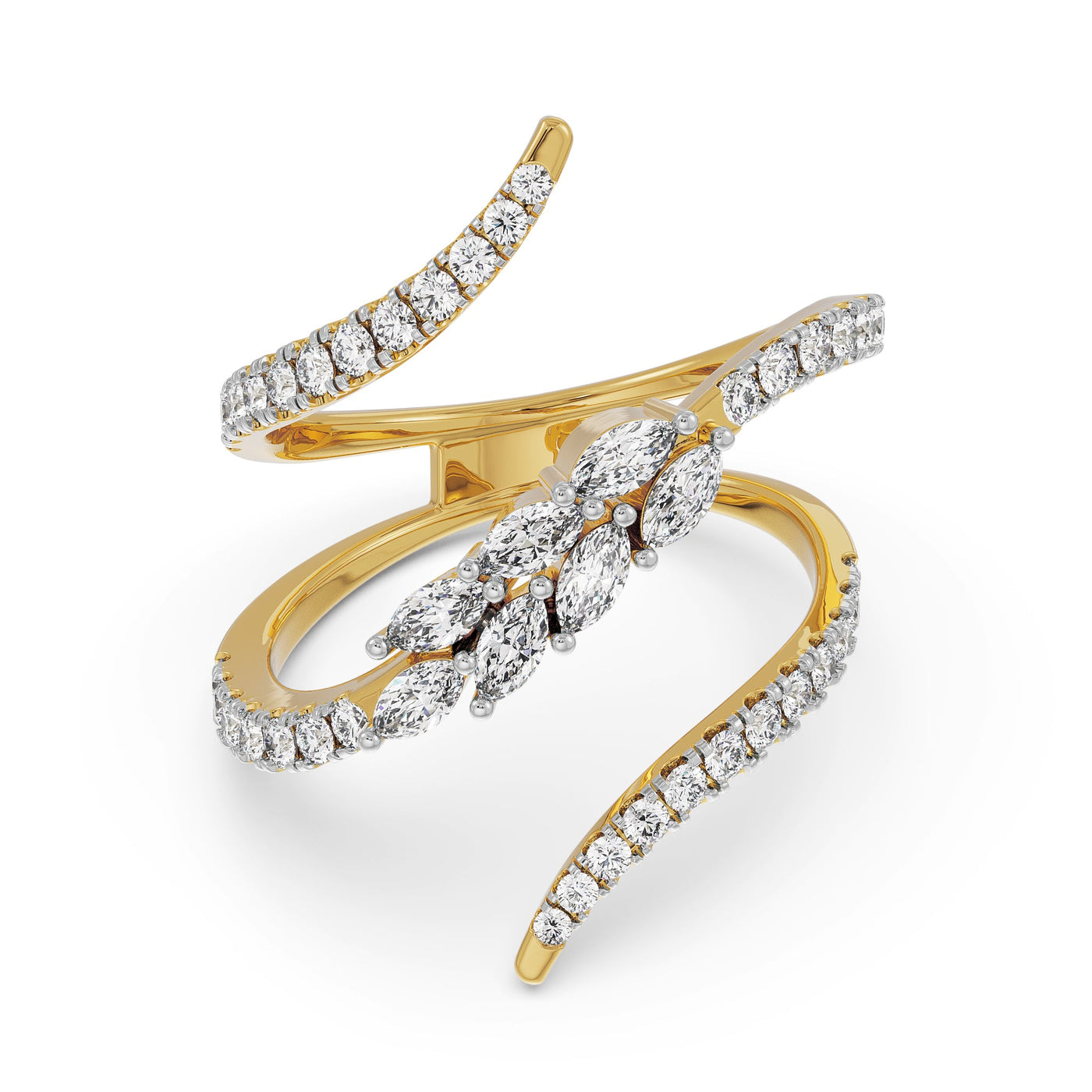 Floral Lab Grown Diamond Ring