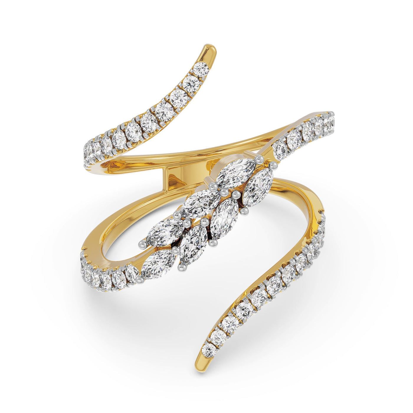 Floral Lab Grown Diamond Ring 9KT