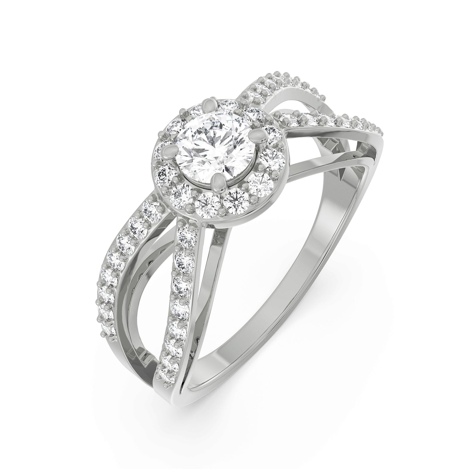 Royal Crown Diamond Ring Top View