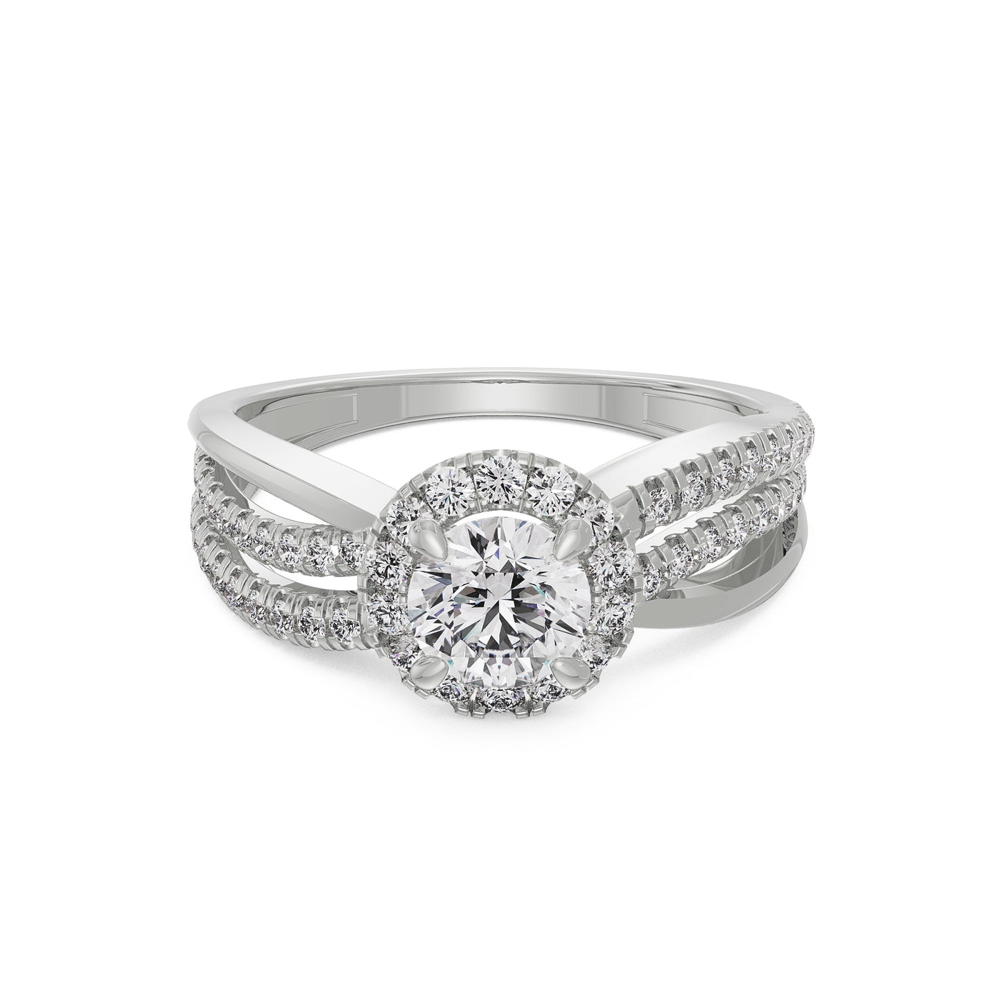 Artistic Round Lab Grown Diamond Ring
