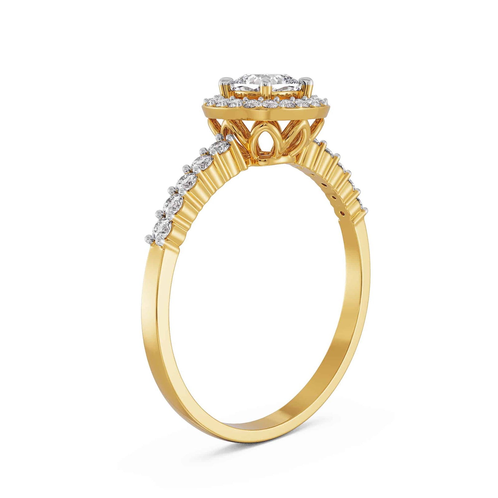 Modern Grace Diamond Ring back View