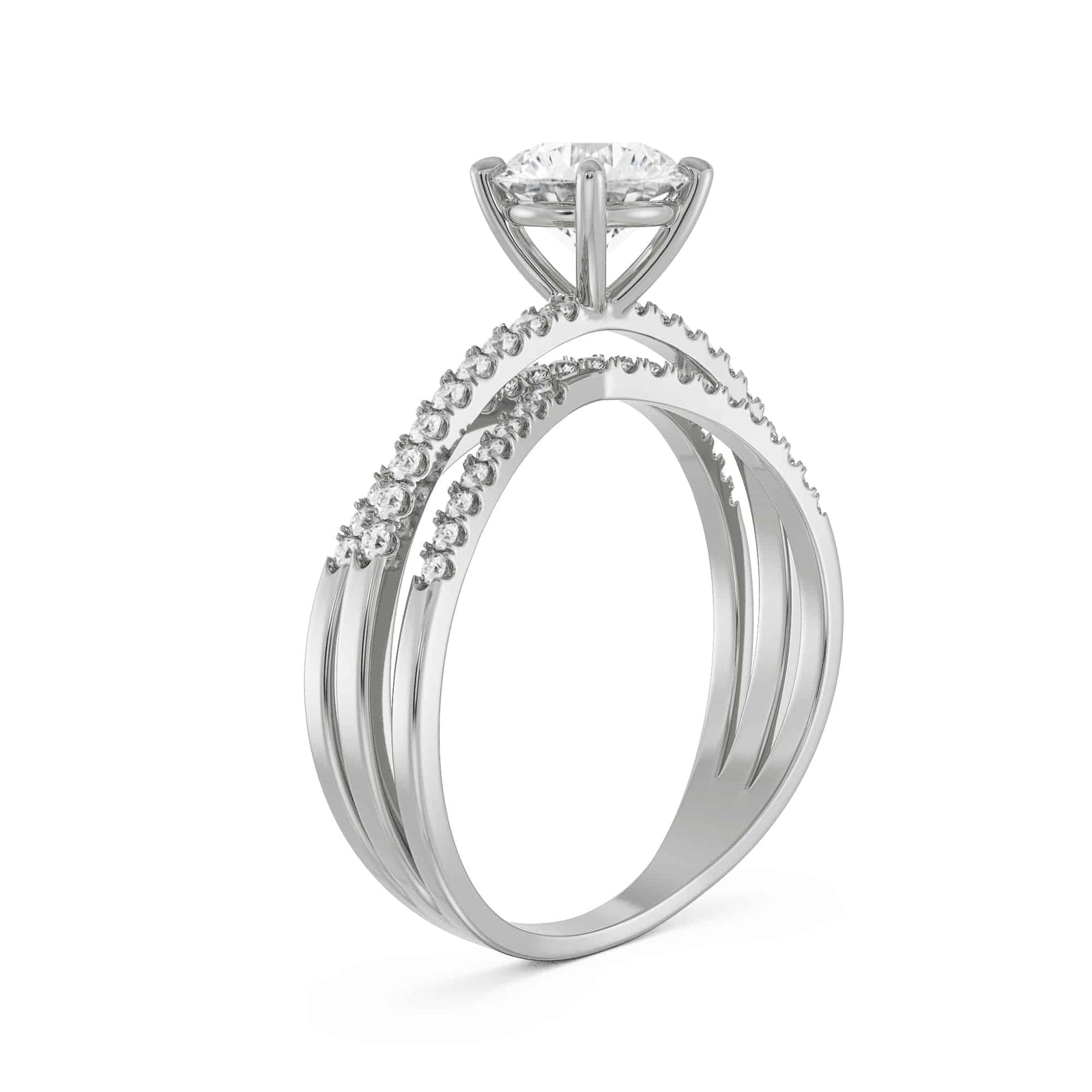 Forever Sparkling Diamond Ring Back View