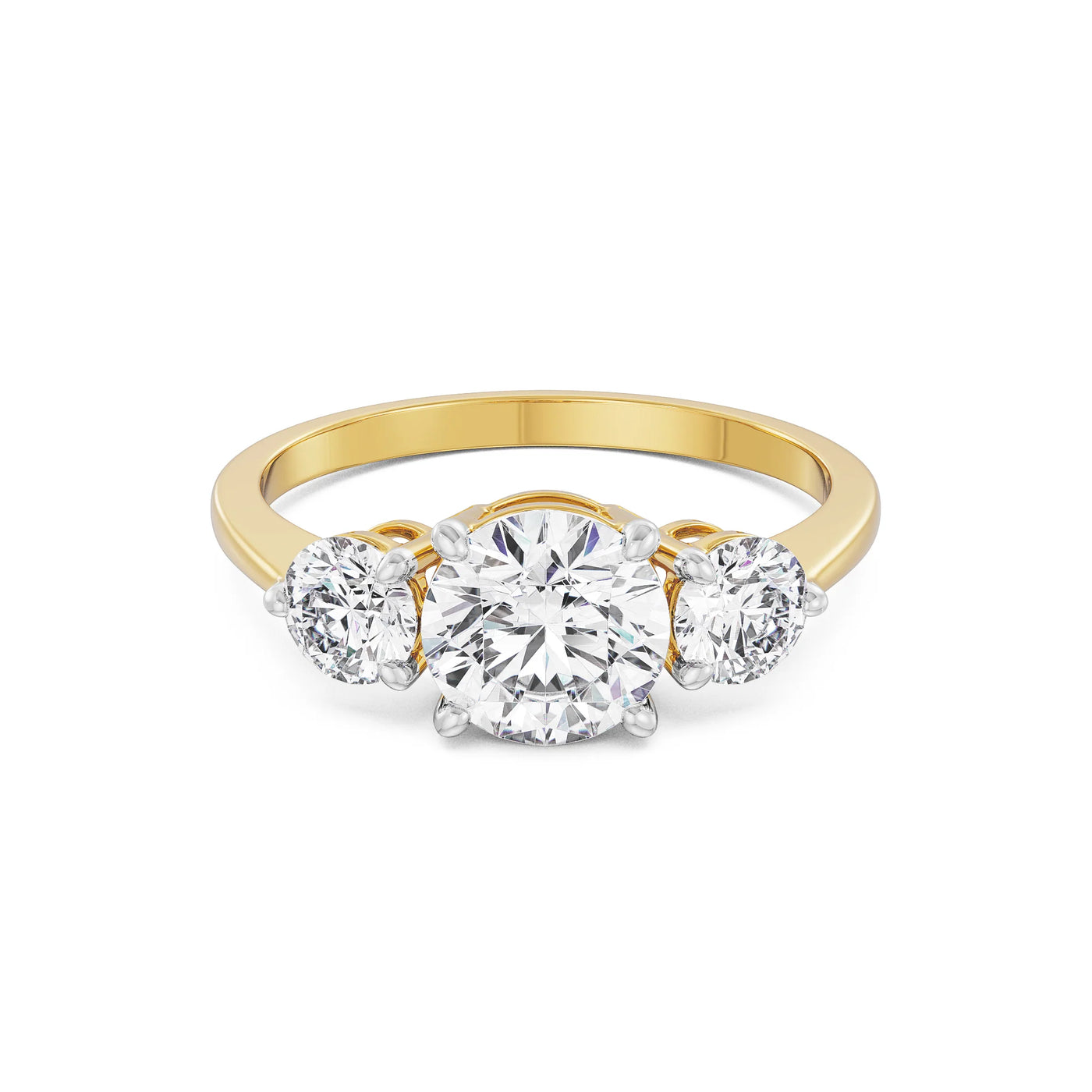 Triple Sparkle Lab Grown Diamond Solitaire Ring