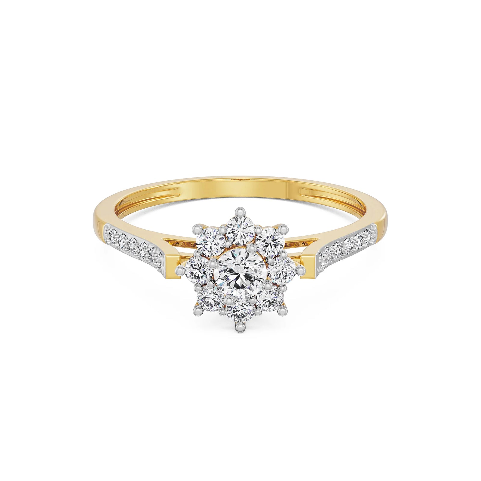Radiant Reverie Diamond Ring Front View