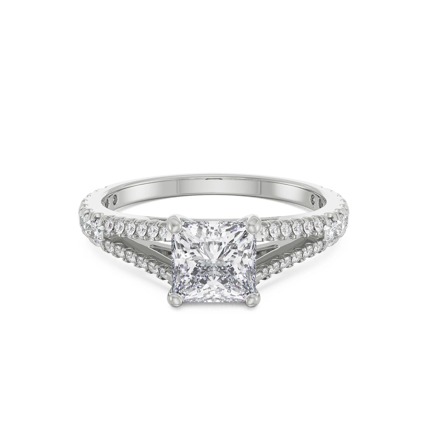 Lab-Grown Princess Cut Splendor Ring