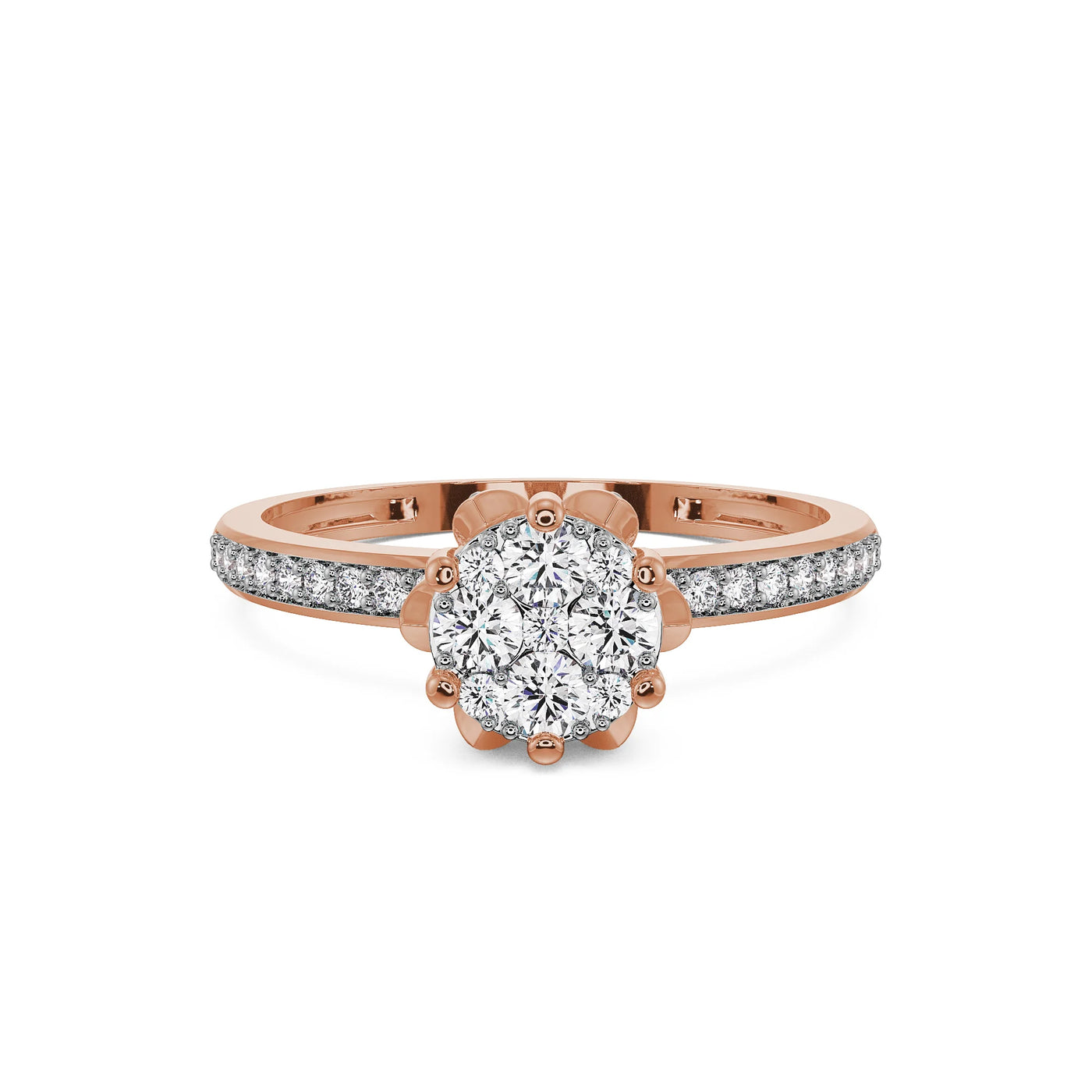 Blossom Brilliance Lab Diamond Solitaire Ring