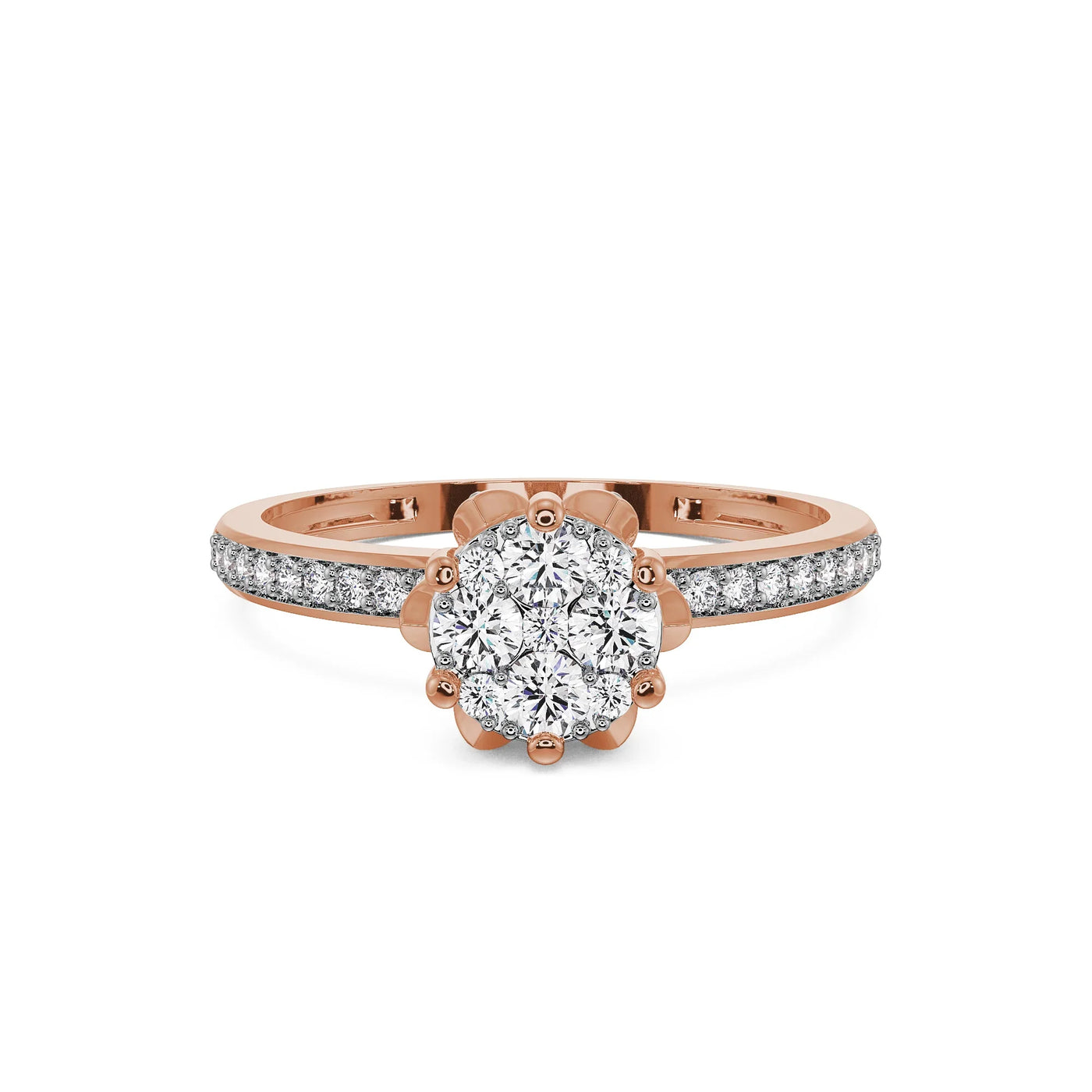 Blossom Brilliance Lab Diamond Solitaire Ring 9KT