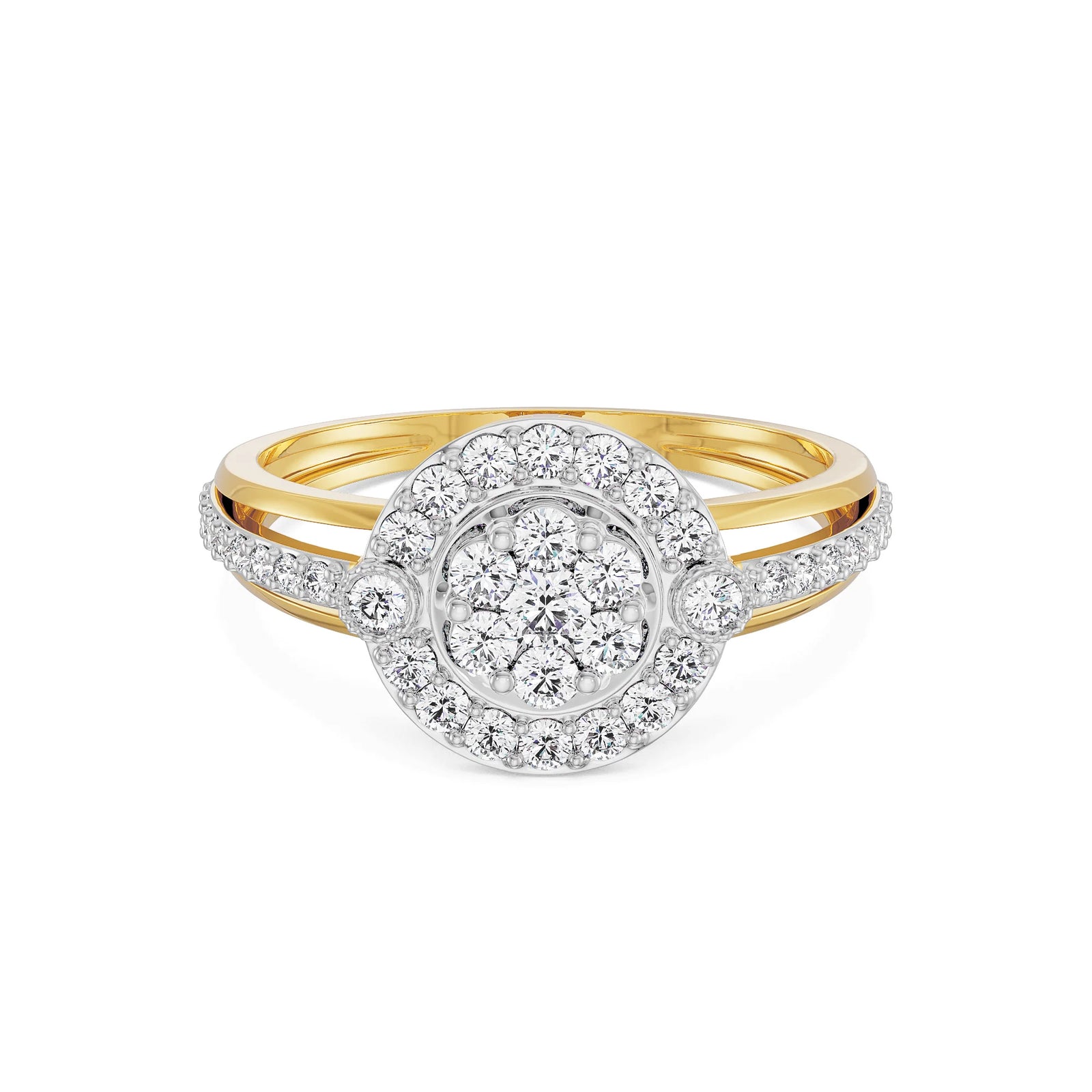 Majestic Round Diamond Ring Front View