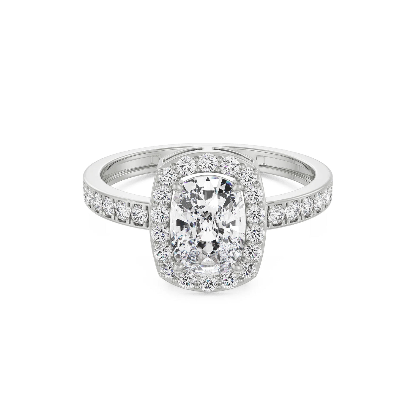Exquisite Cushion Lab Grown Diamond Sparkle Ring