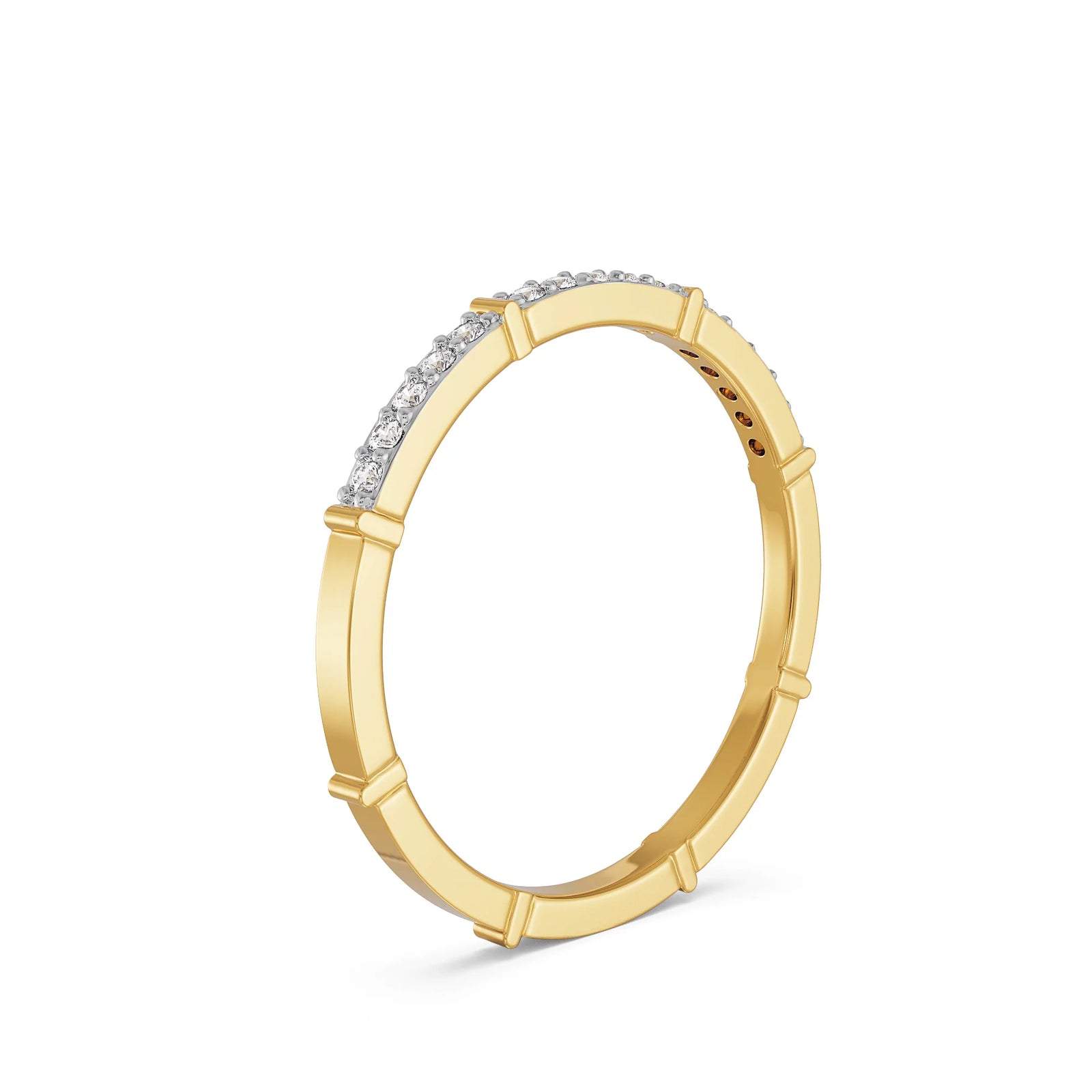 Modern Chic Diamond Band Back View