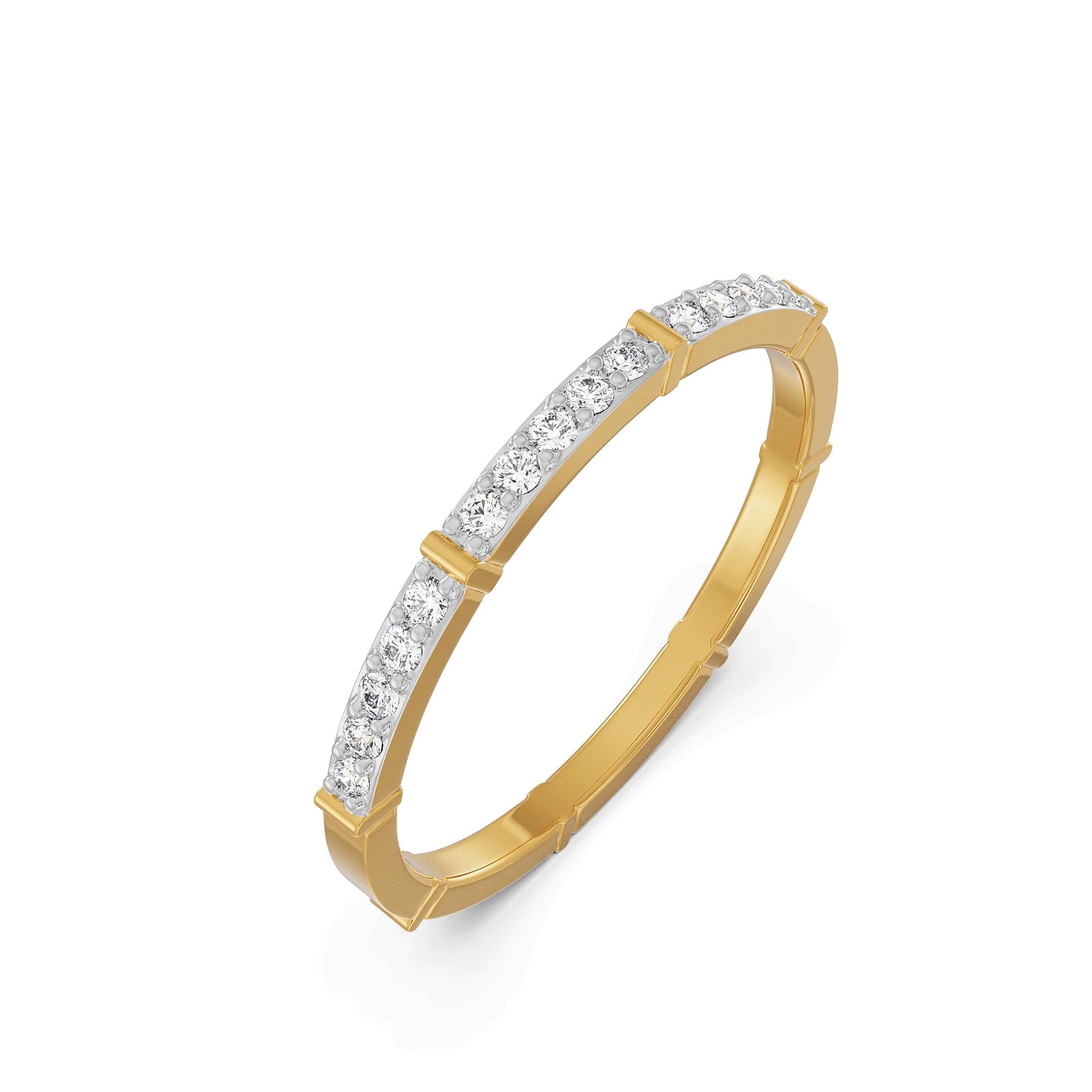 Modern Chic Diamond Band Top View