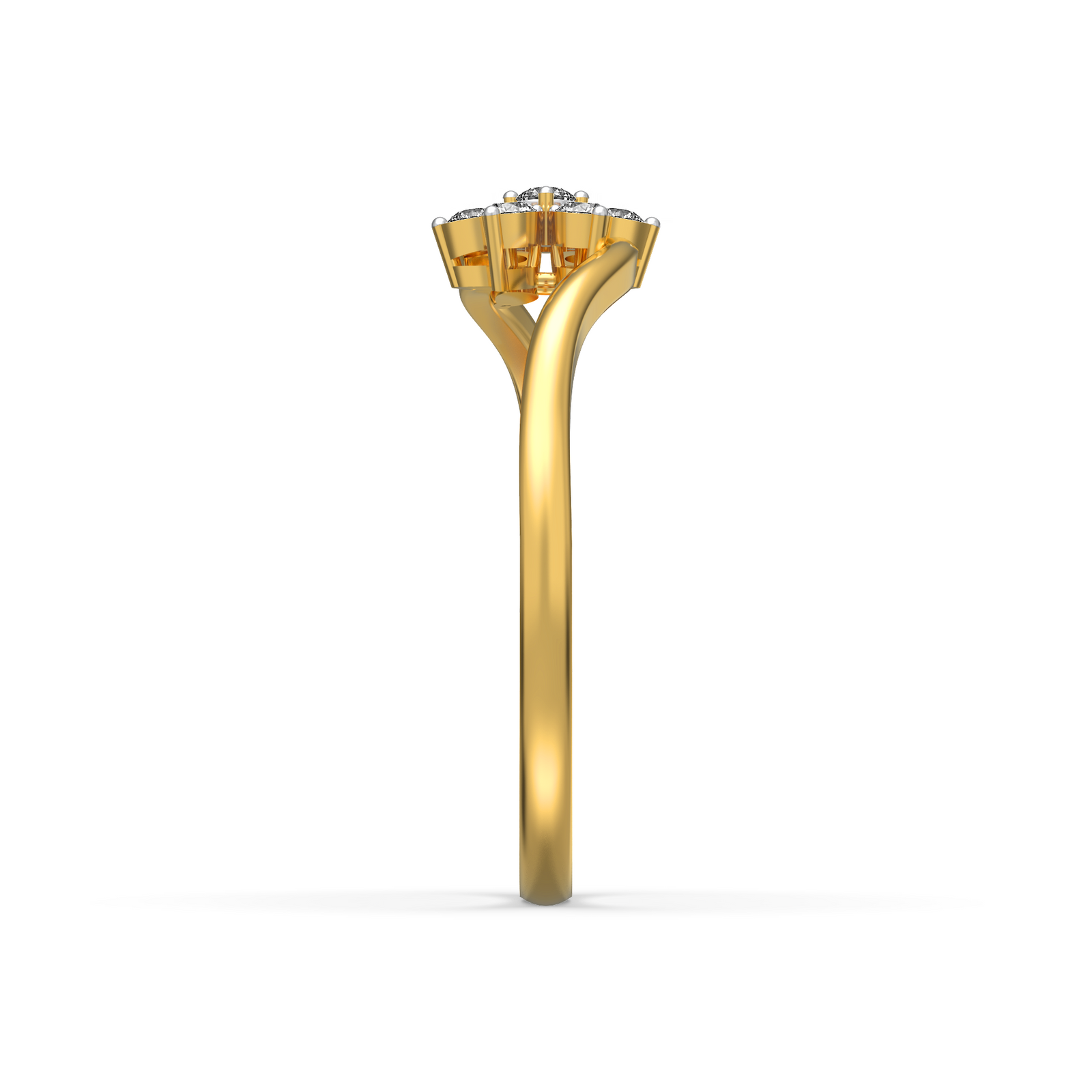 Blossom Elegance Diamond Ring Side View
