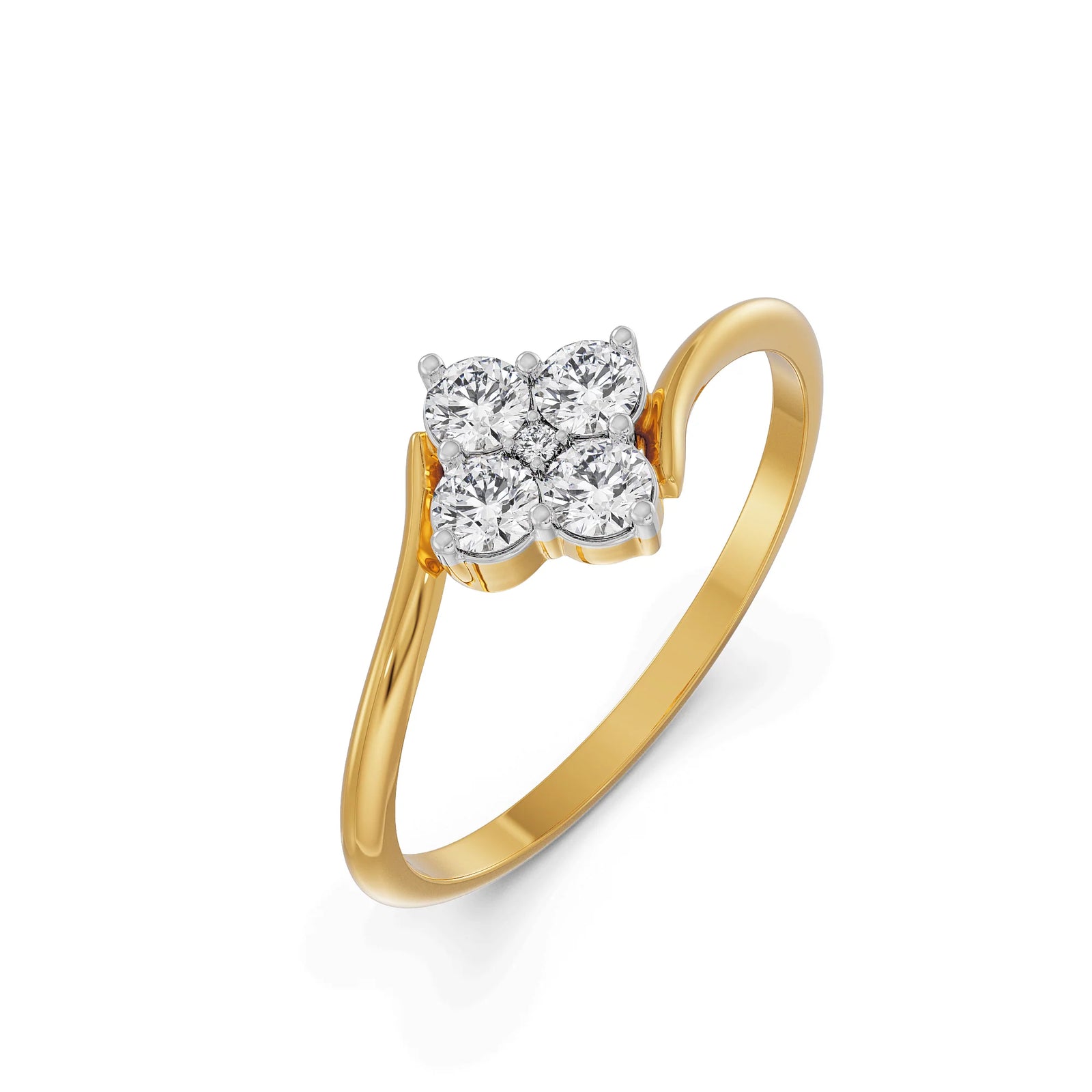 Fourfold Sparkle Ring Top View