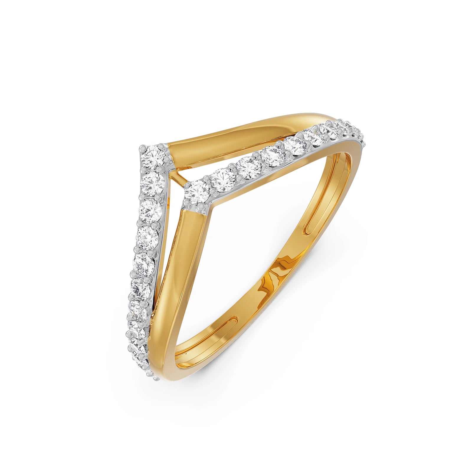 Divine V Diamond Ring Top View