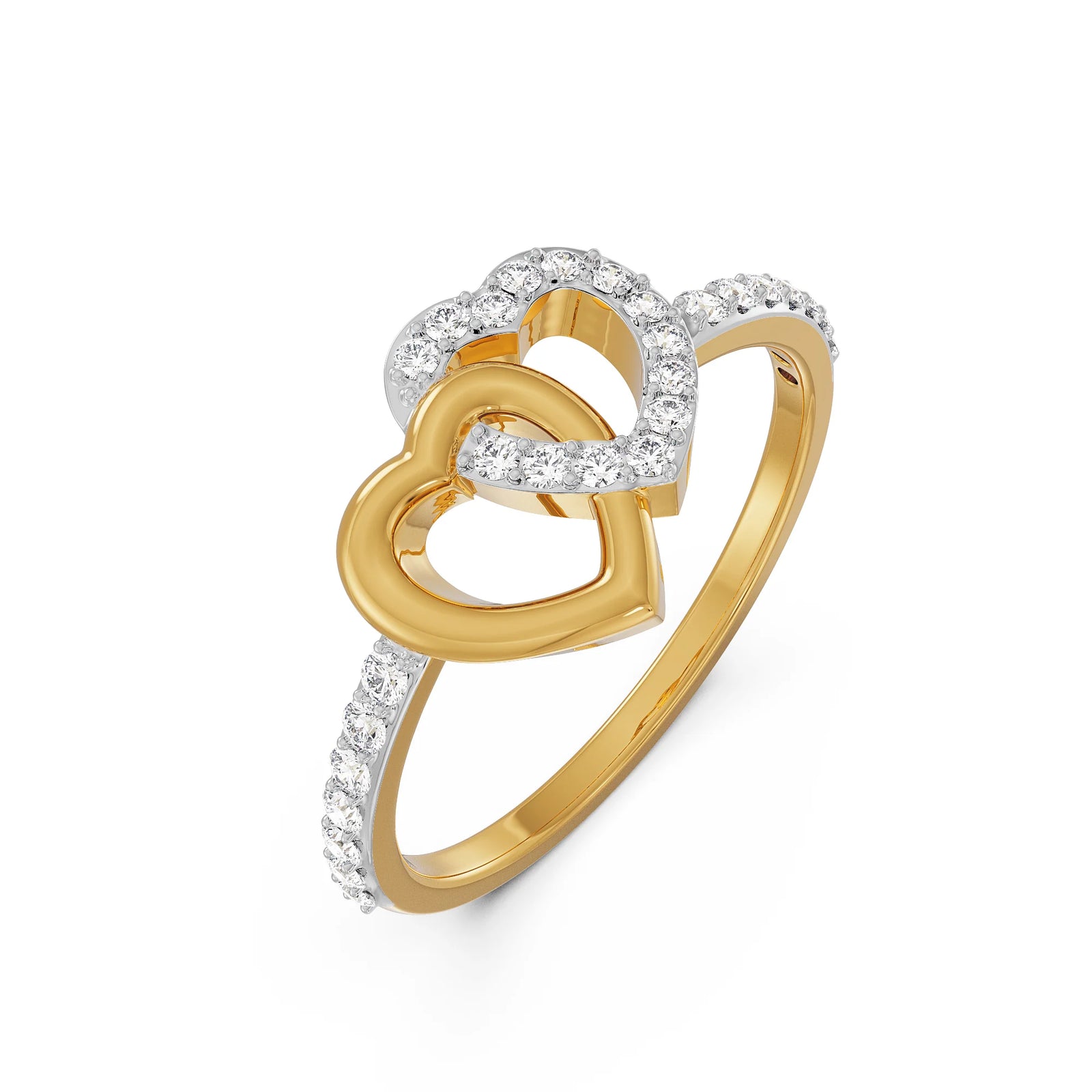 Harmony of Heart Diamond Ring Top View