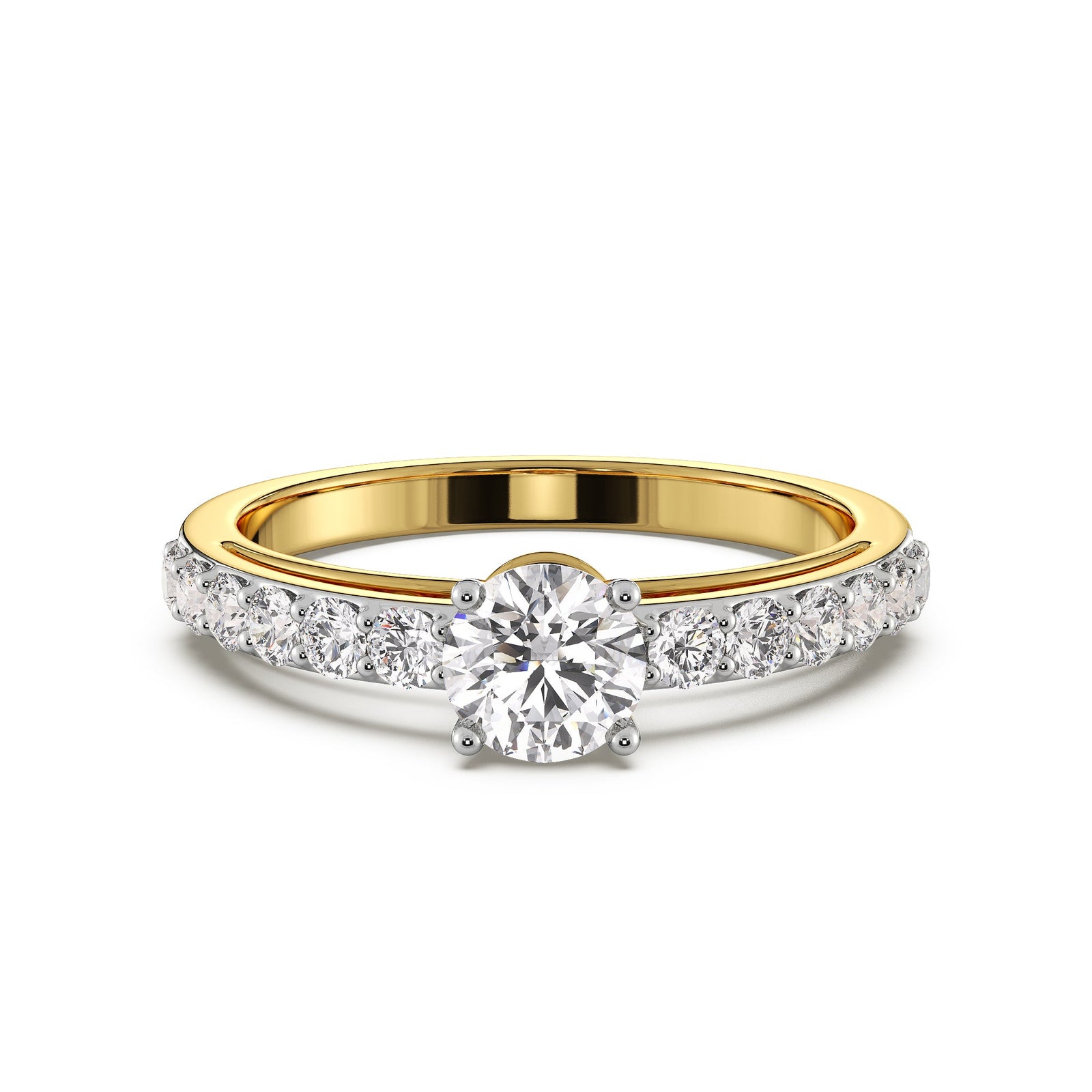 Infinity Solitaire Ring Front View