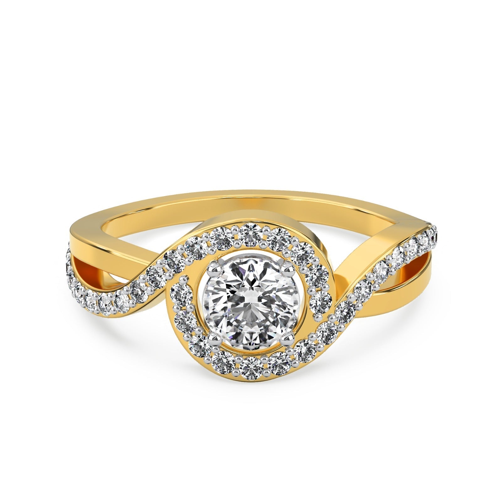 Infinity Solitaire Ring Front View