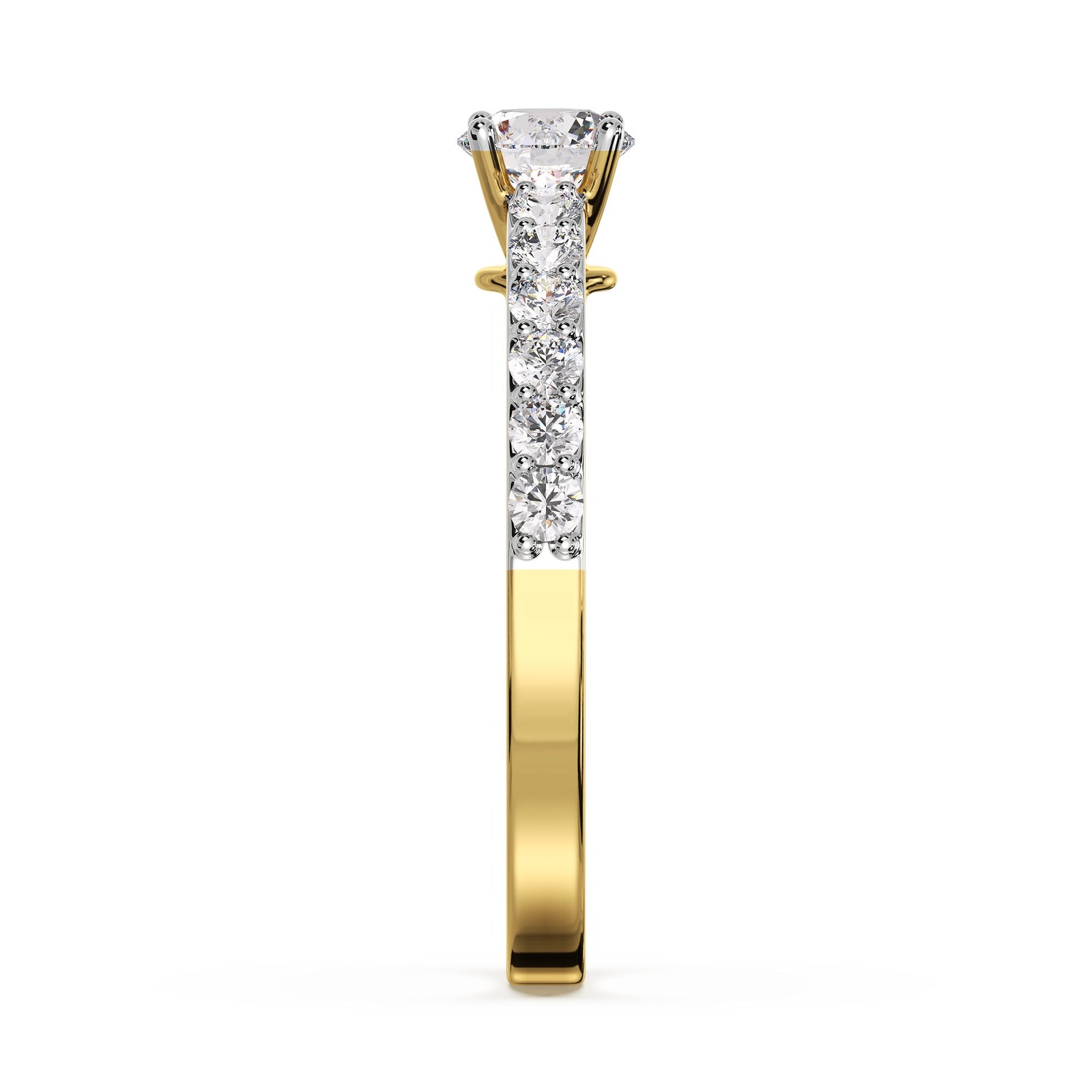 Dazzling Diamond Ring Side View