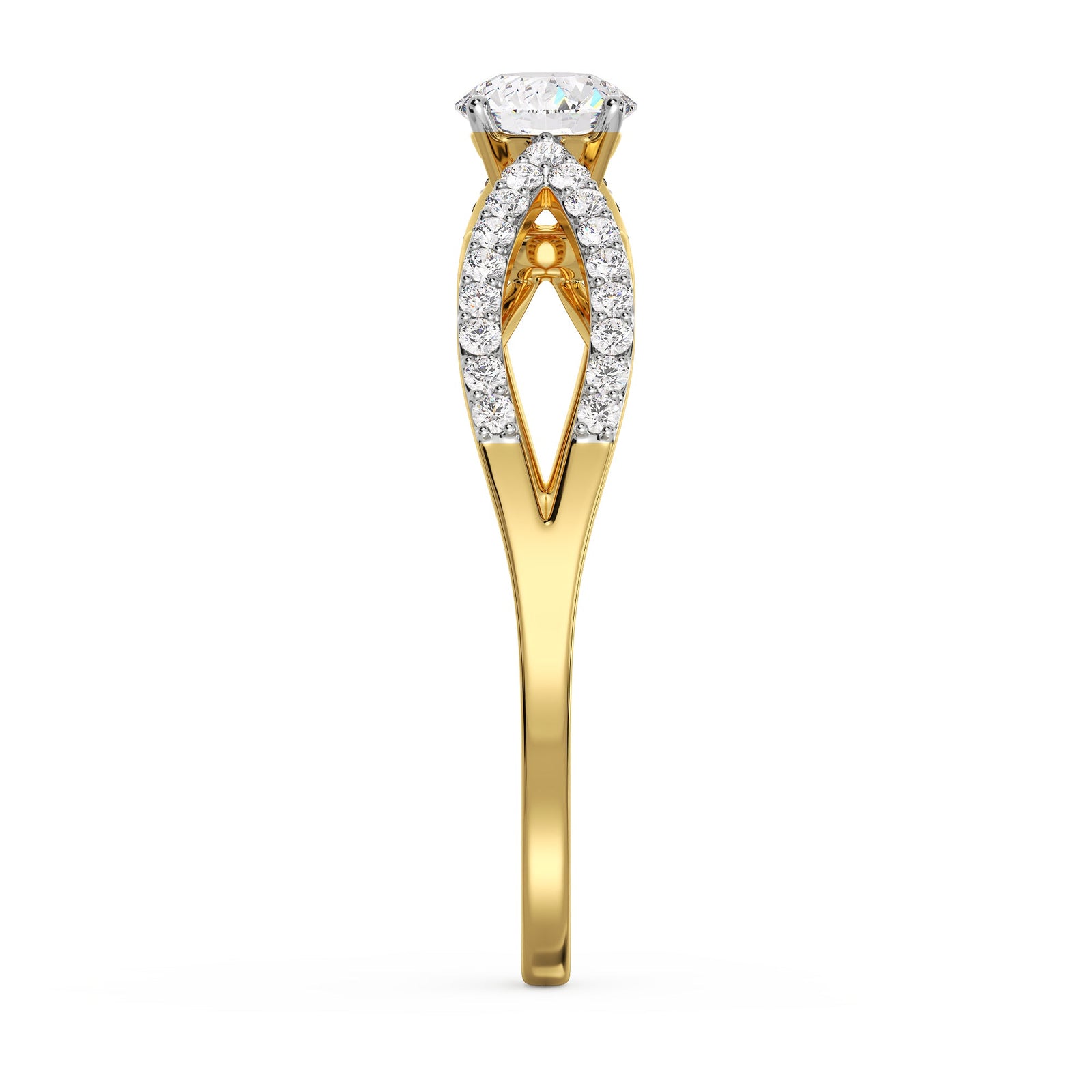 Forever Solitaire Diamond Ring Side View