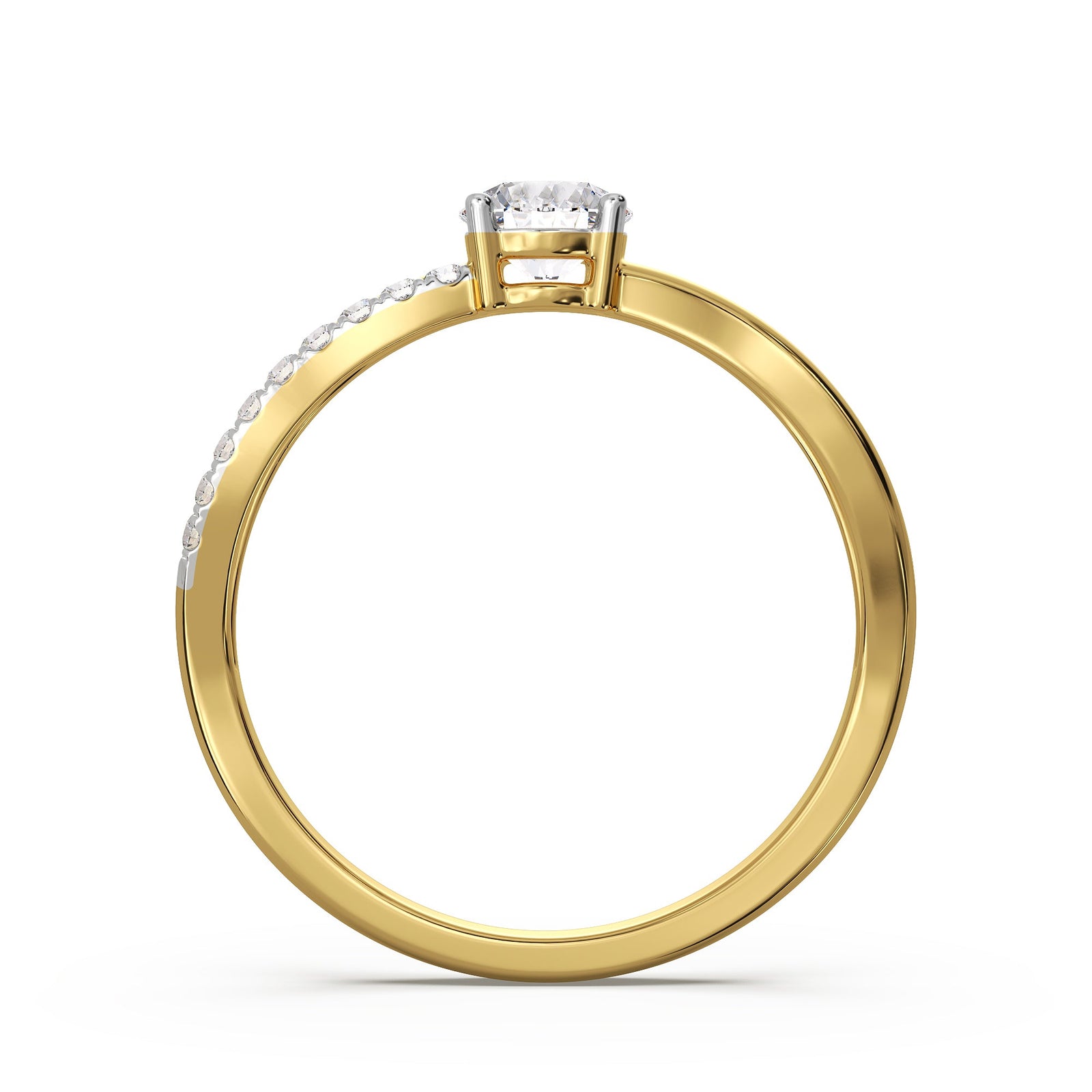 Clustered Brilliance Diamond Ring Back View
