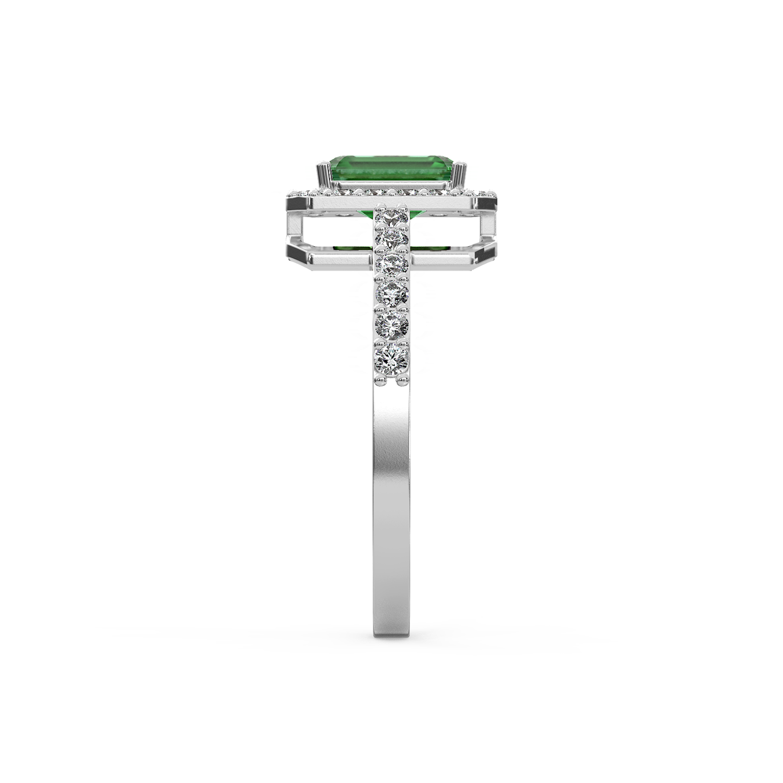Vintage Emerald Diamond Ring_in-stock