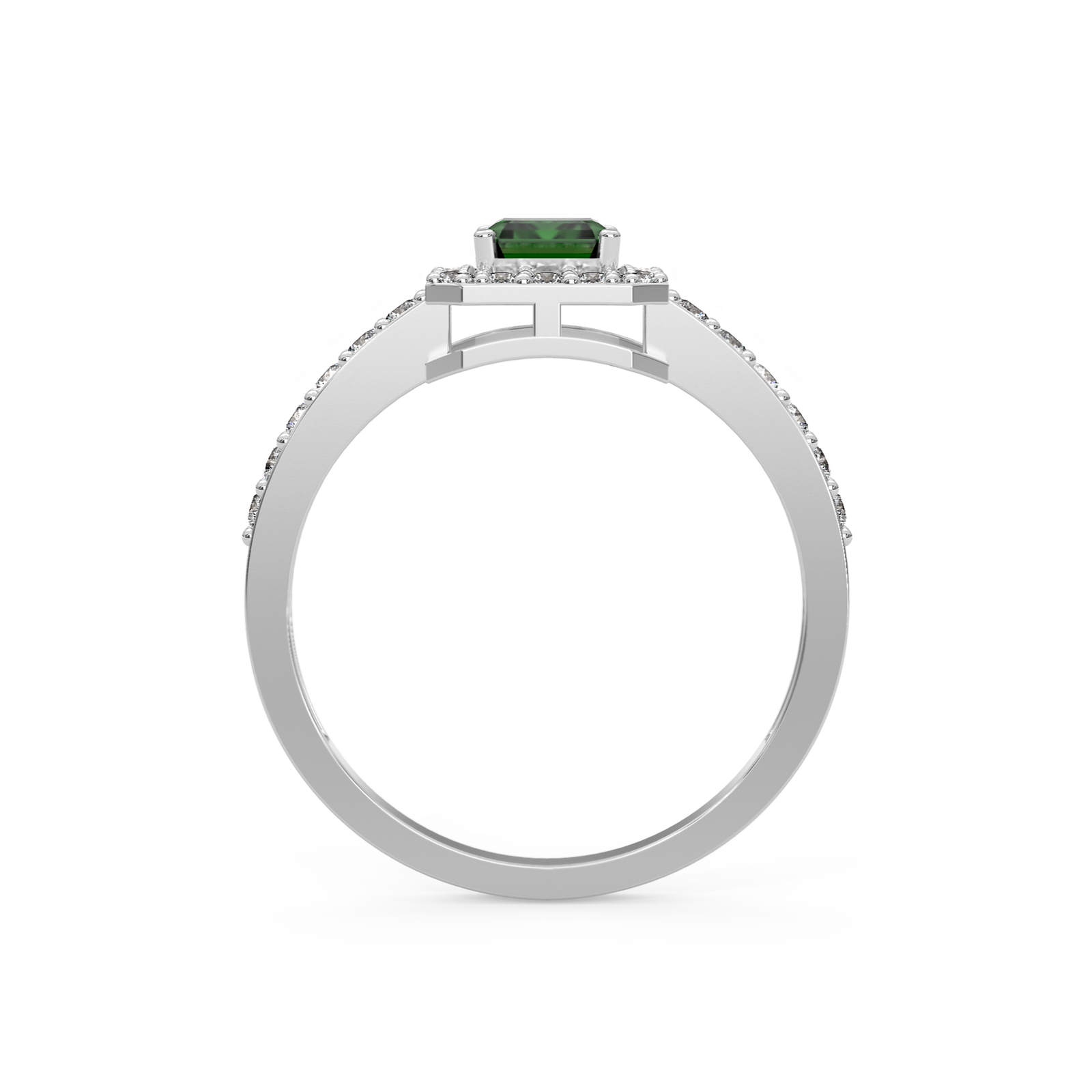 Vintage Emerald Diamond Ring_in-stock