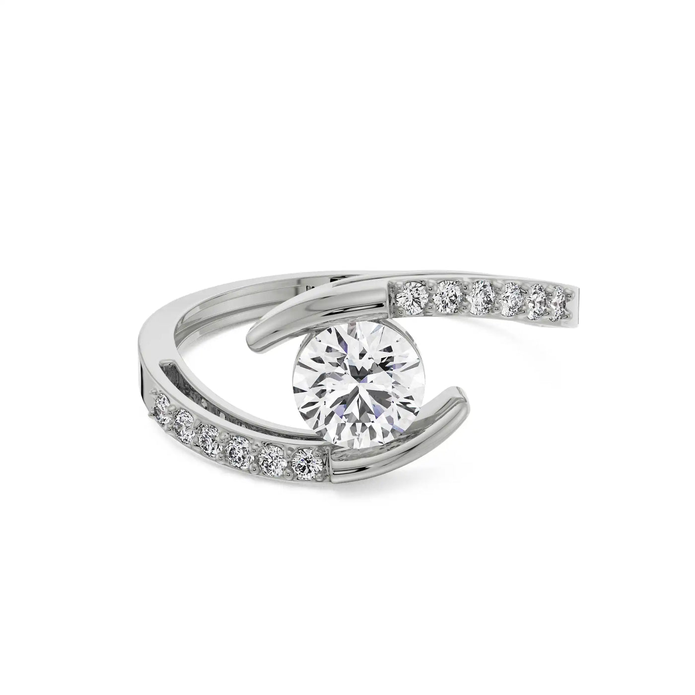 Round Solitaire Lab Grown Diamond Ring
